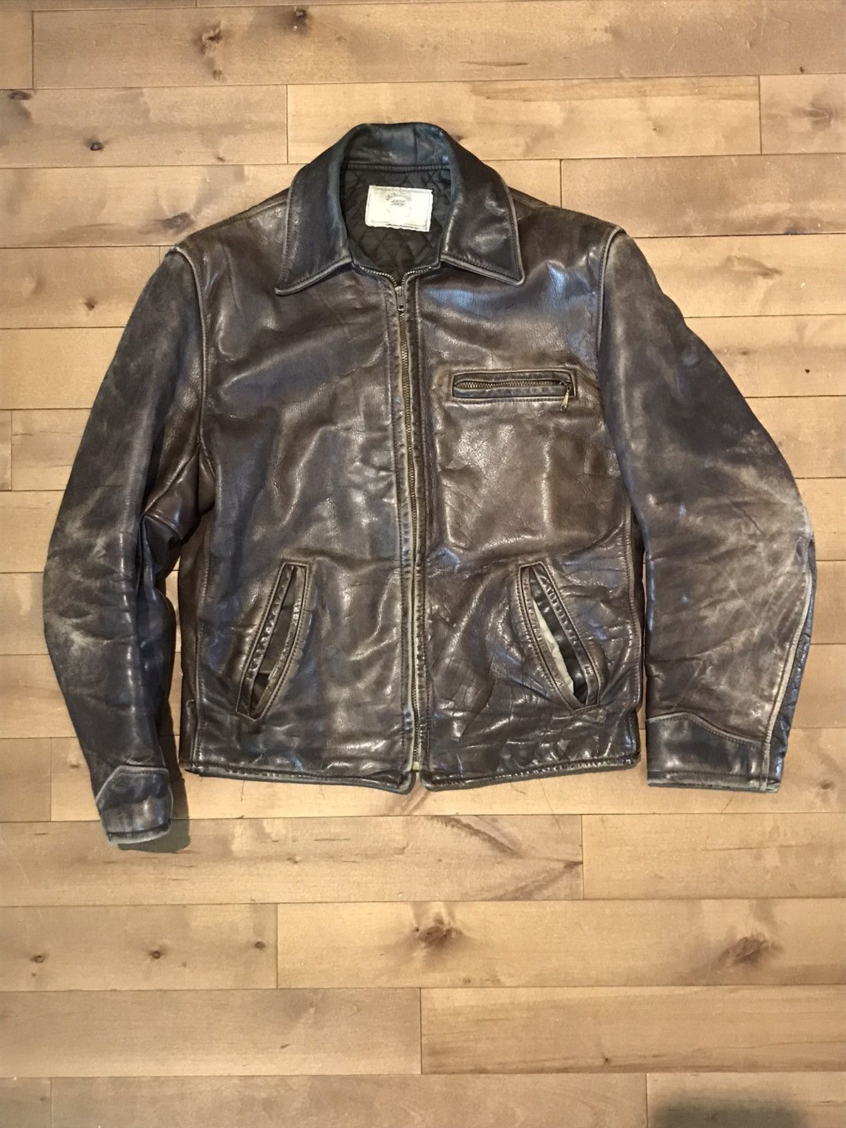 Vintage 1940s/1950s leather blouson jacket