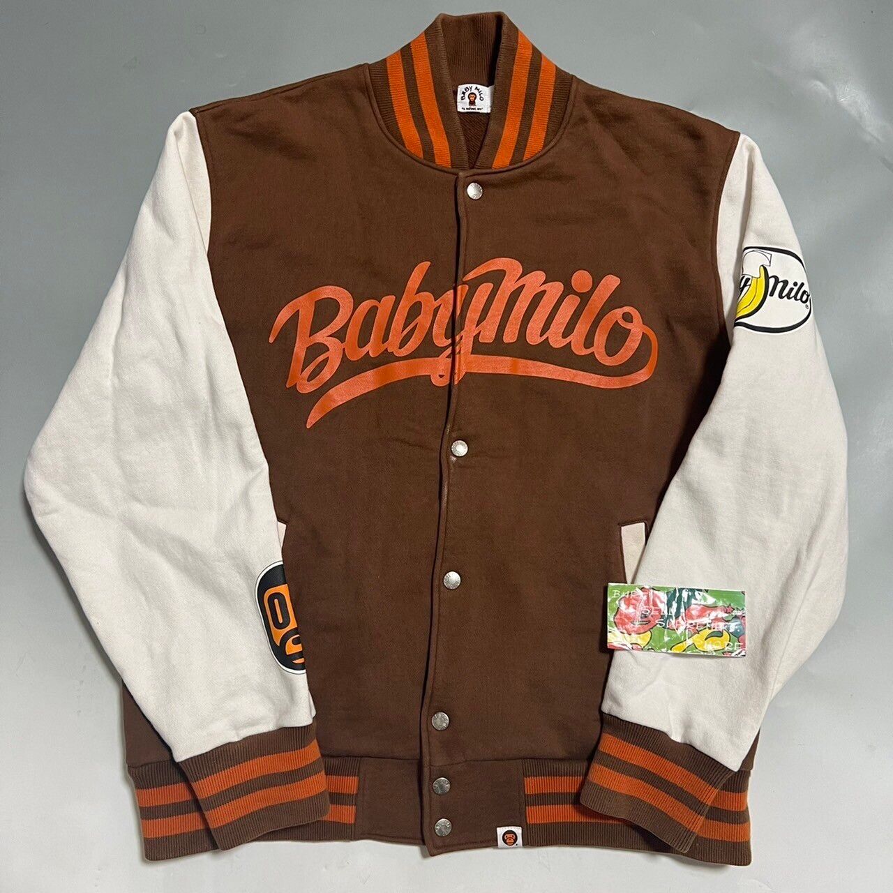 Bape BAPE Milo versity jacket brown/orange/white Size US M / EU 48-50 / 2 - 1 Preview