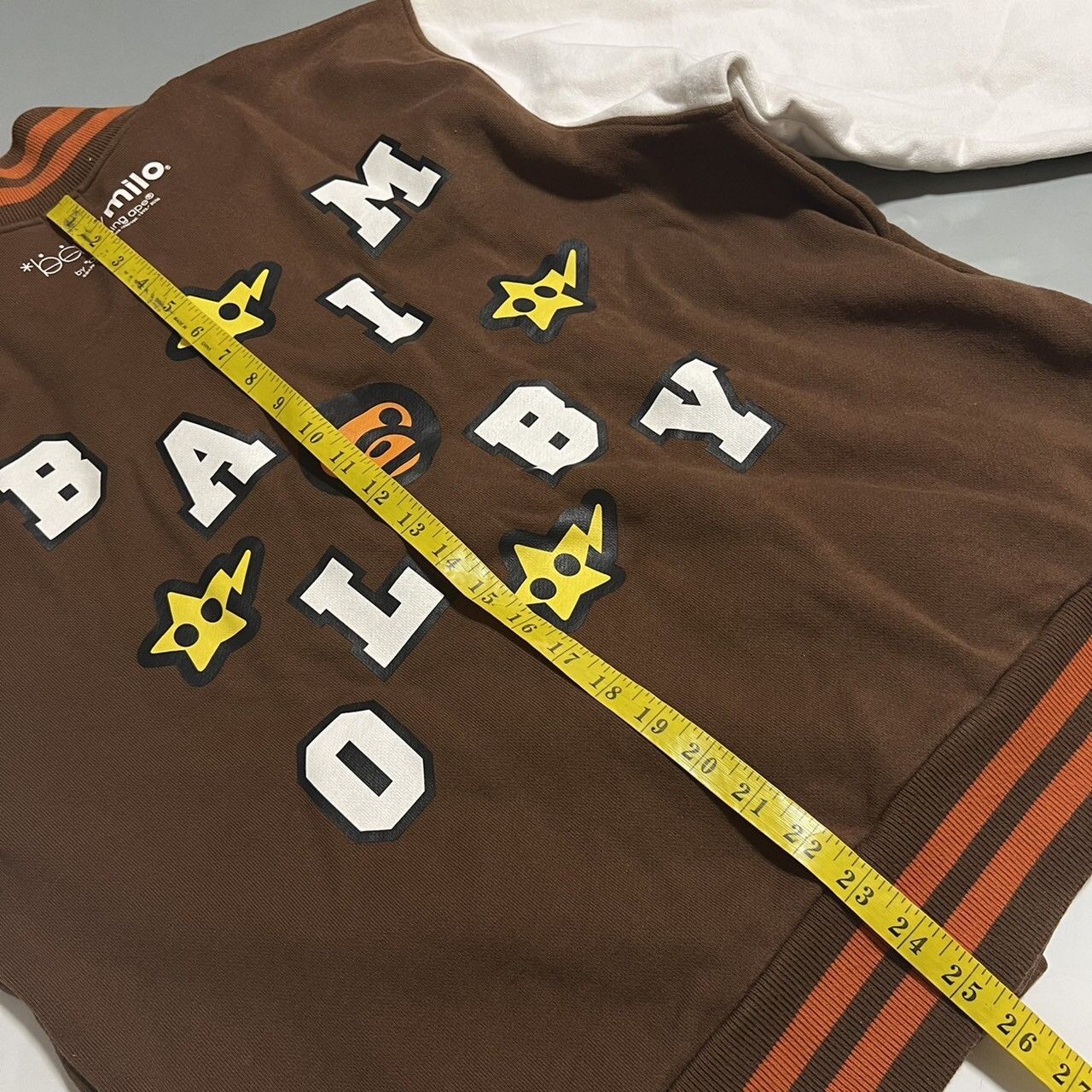 Bape BAPE Milo versity jacket brown/orange/white Size US M / EU 48-50 / 2 - 8 Thumbnail
