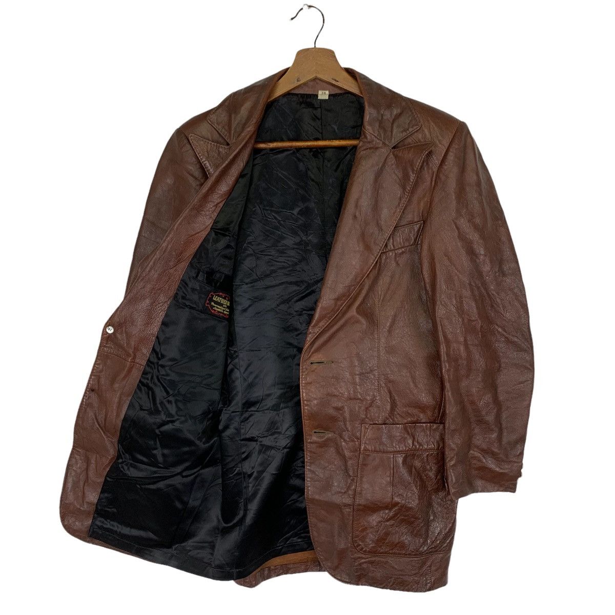 Genuine Leather Vintage Leather Bound Trench Jacket Size US L / EU 52-54 / 3 - 4 Thumbnail