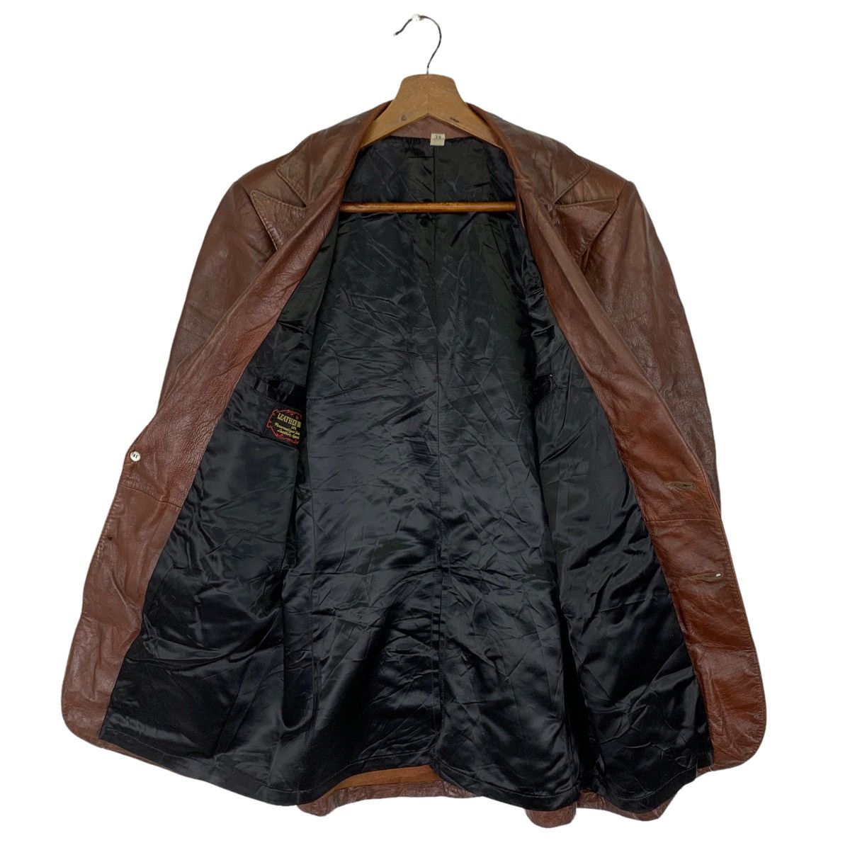 Genuine Leather Vintage Leather Bound Trench Jacket Size US L / EU 52-54 / 3 - 5 Thumbnail