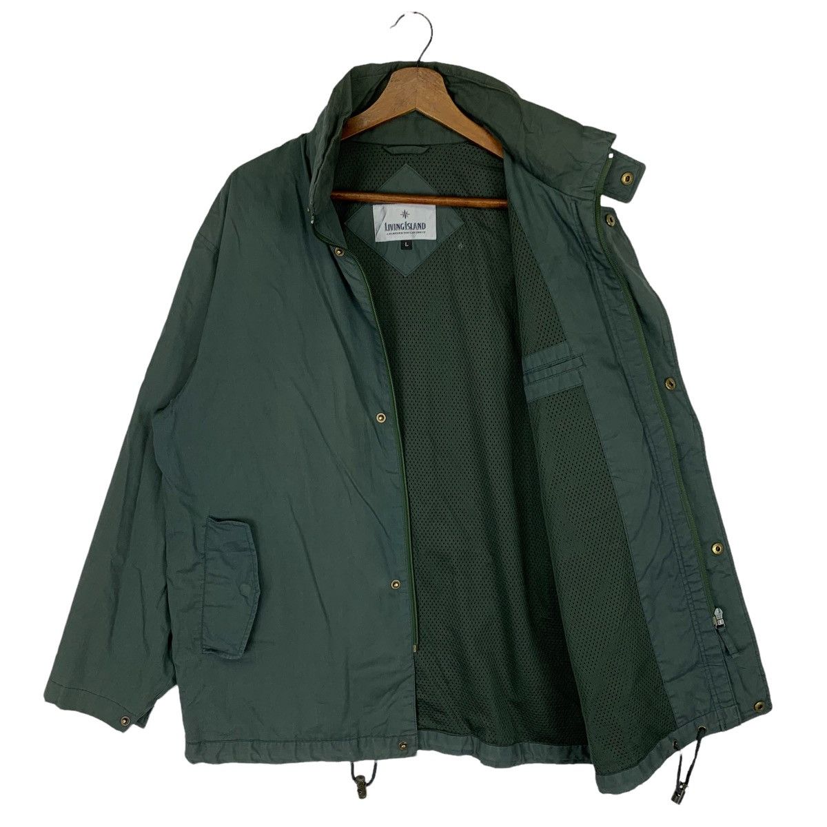 Japanese Brand Living Island Windbreaker Zipper Jacket Size US L / EU 52-54 / 3 - 4 Thumbnail