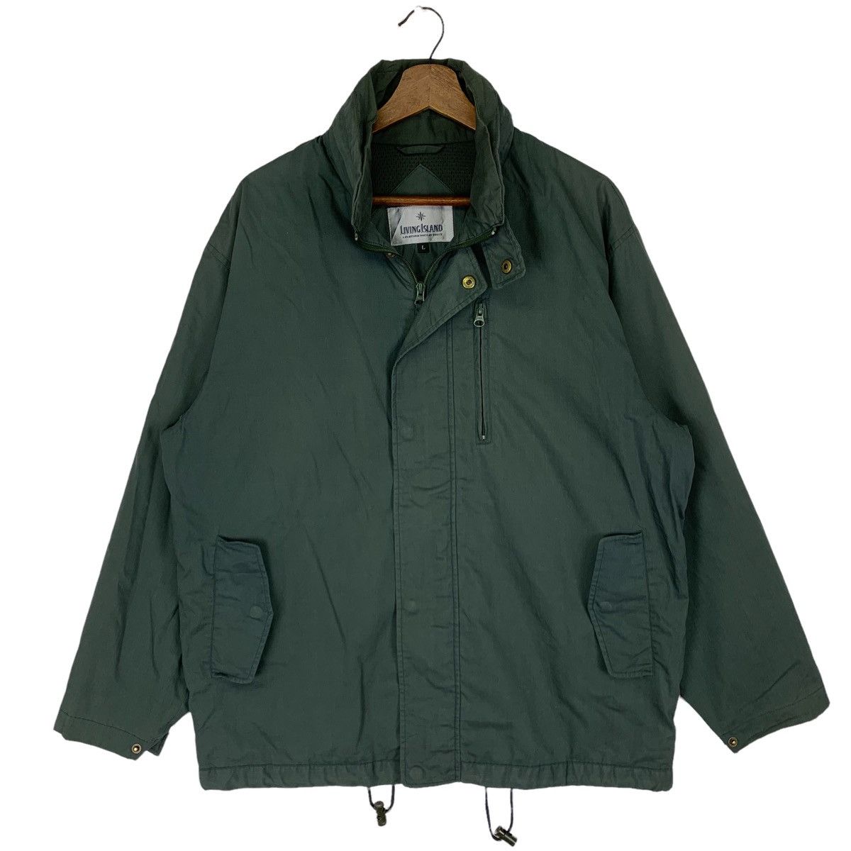 Japanese Brand Living Island Windbreaker Zipper Jacket Size US L / EU 52-54 / 3 - 1 Thumbnail
