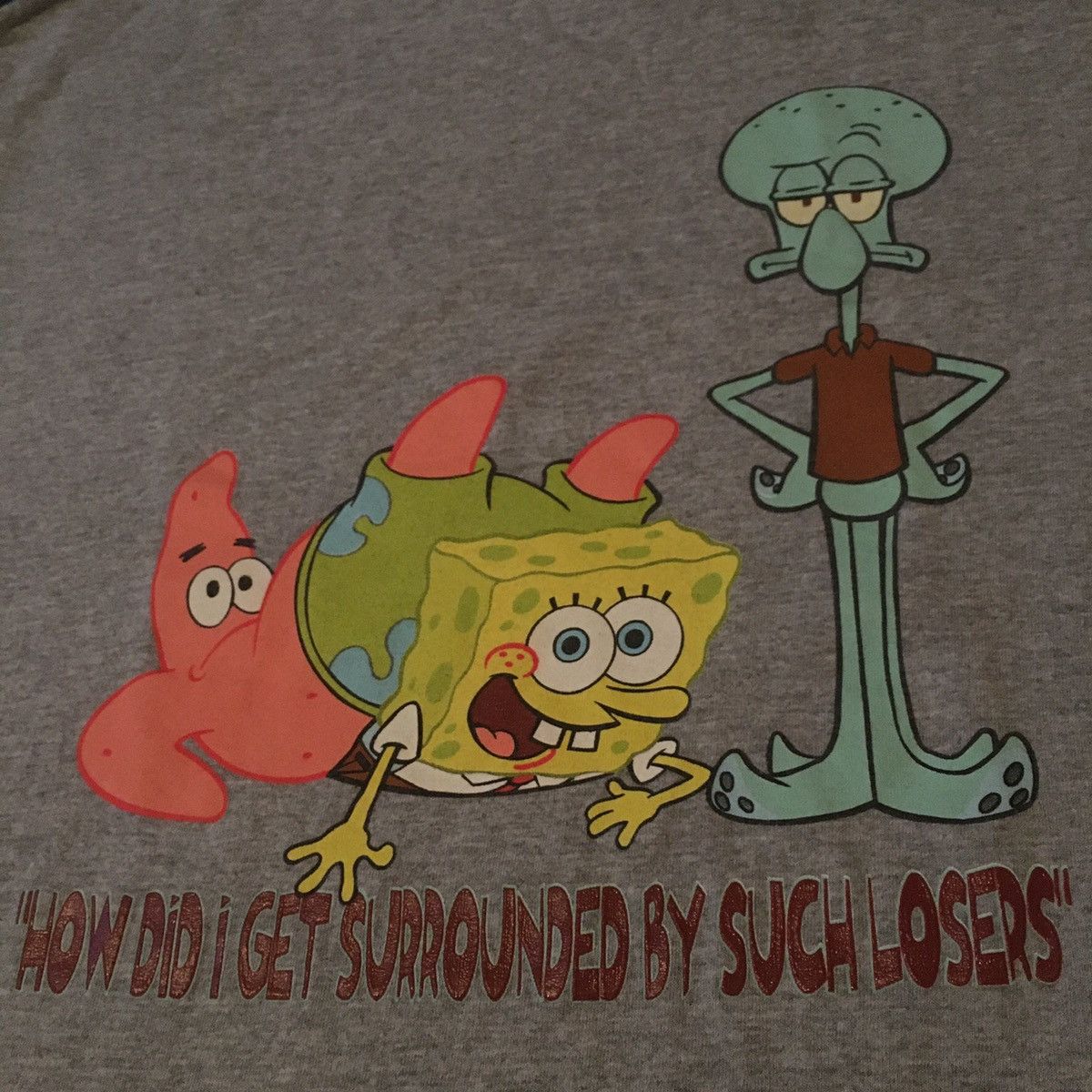 Nickelodeon Vintage Y2K Spongebob How Did I Get Surrounded By Losers Tee Size US M / EU 48-50 / 2 - 3 Thumbnail