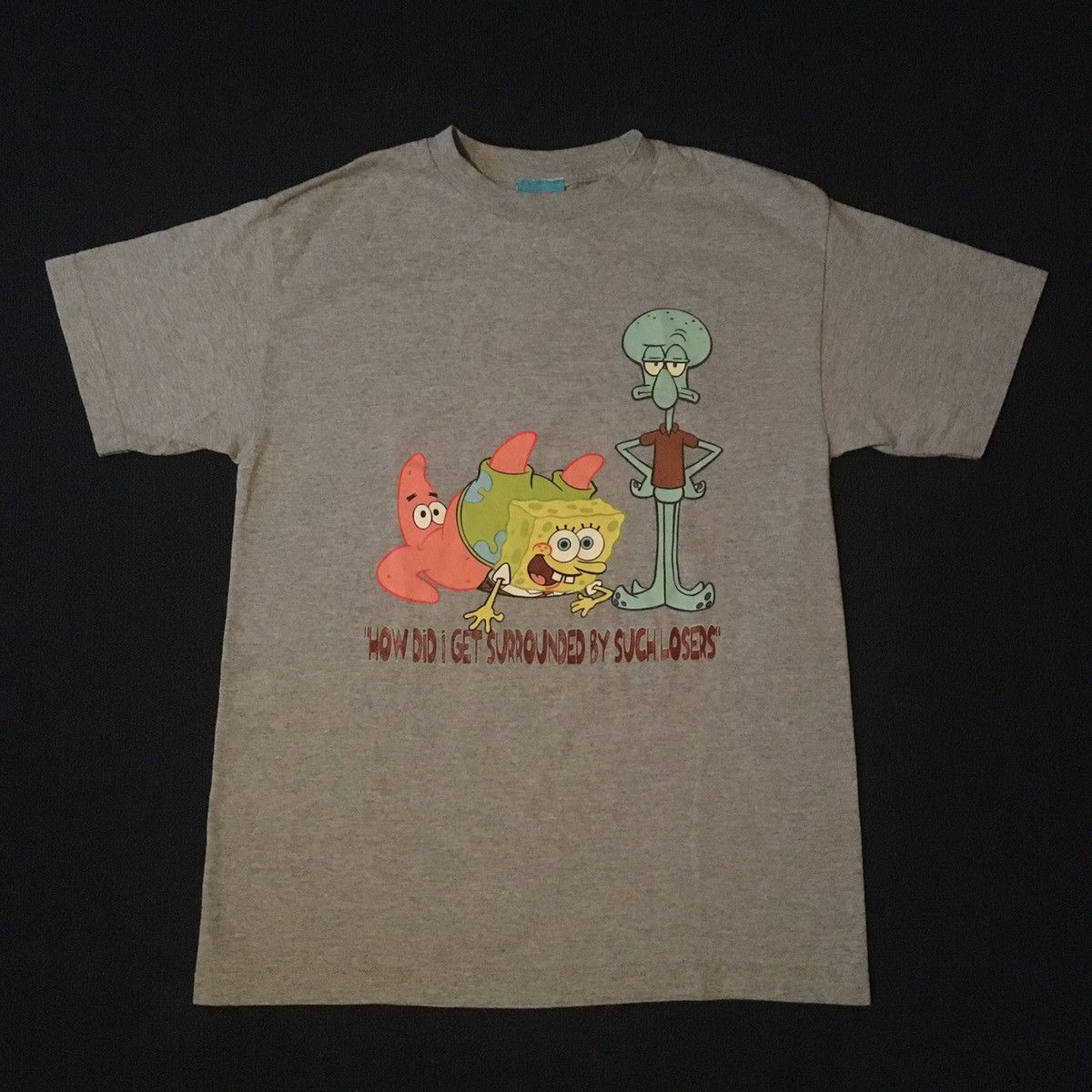 Nickelodeon Vintage Y2K Spongebob How Did I Get Surrounded By Losers Tee Size US M / EU 48-50 / 2 - 1 Thumbnail