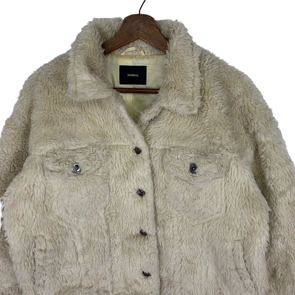 Japanese Brand Vintage Murua Sherpa Wool Button Jacket Size US S / EU 44-46 / 1 - 2 Thumbnail
