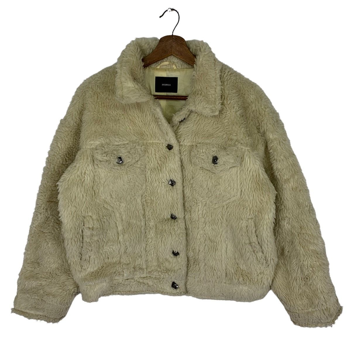 Japanese Brand Vintage Murua Sherpa Wool Button Jacket Size US S / EU 44-46 / 1 - 1 Thumbnail