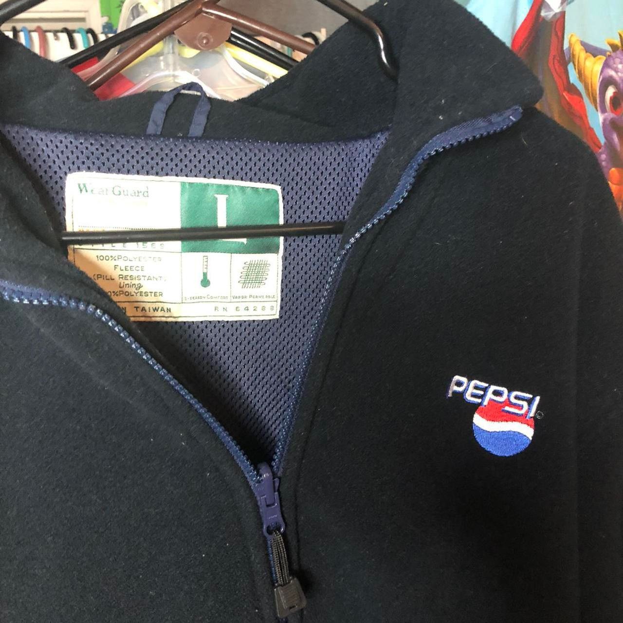 Pepsi × Vintage Vintage 90s Pepsi Soda Fleece Jacket winter Size US L / EU 52-54 / 3 - 1 Thumbnail