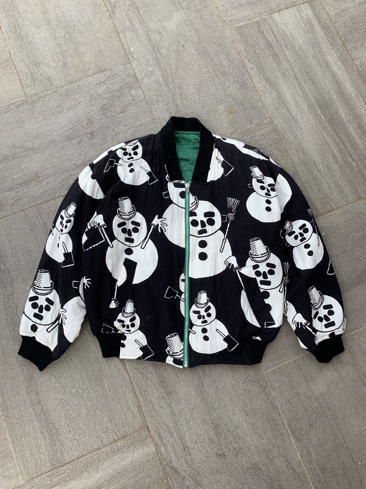 Japanese Brand × Vintage Vintage Full Print Olaf Reversible Bomber Jacket Size US M / EU 48-50 / 2 - 1 Thumbnail