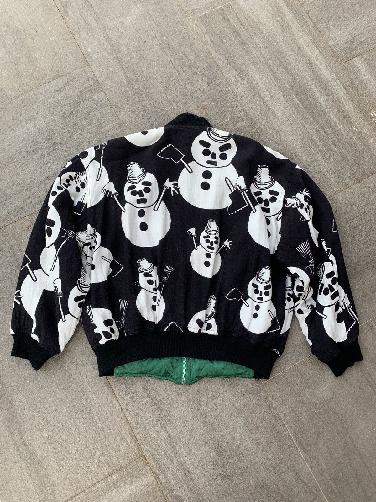 Japanese Brand × Vintage Vintage Full Print Olaf Reversible Bomber Jacket Size US M / EU 48-50 / 2 - 2 Thumbnail