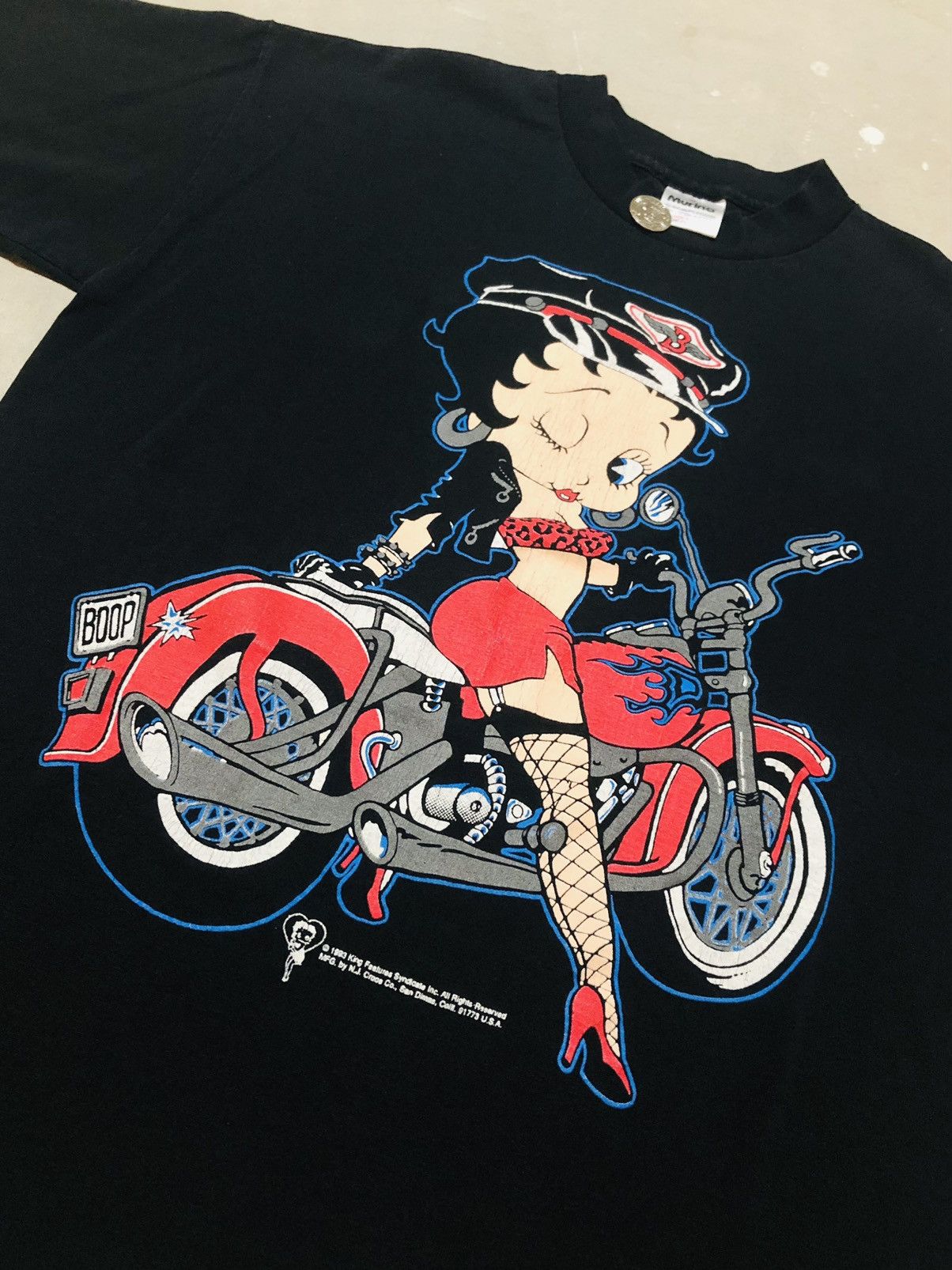 Vintage 90s selling BETTY BOOP Motorcycle T-Shirt - Single Stitch - Made in USA