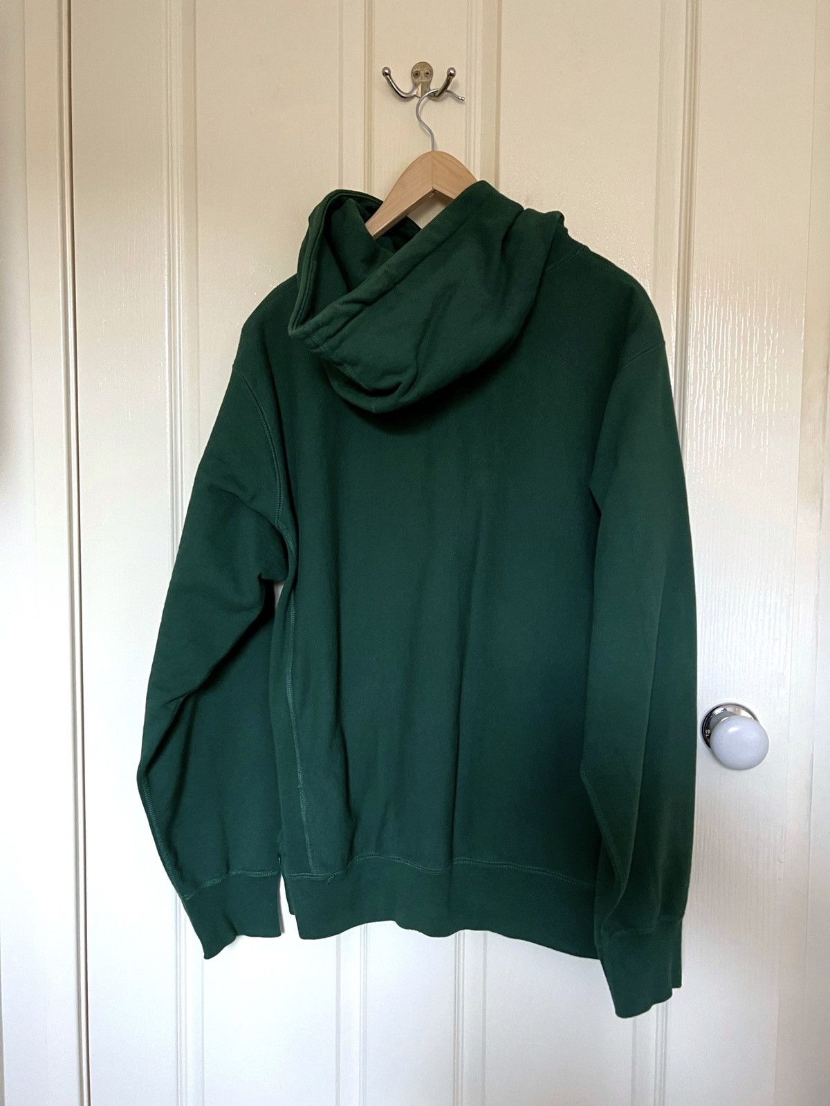 Supreme Supreme Perforated Leather Hooded Sweatshirt Dark Green 