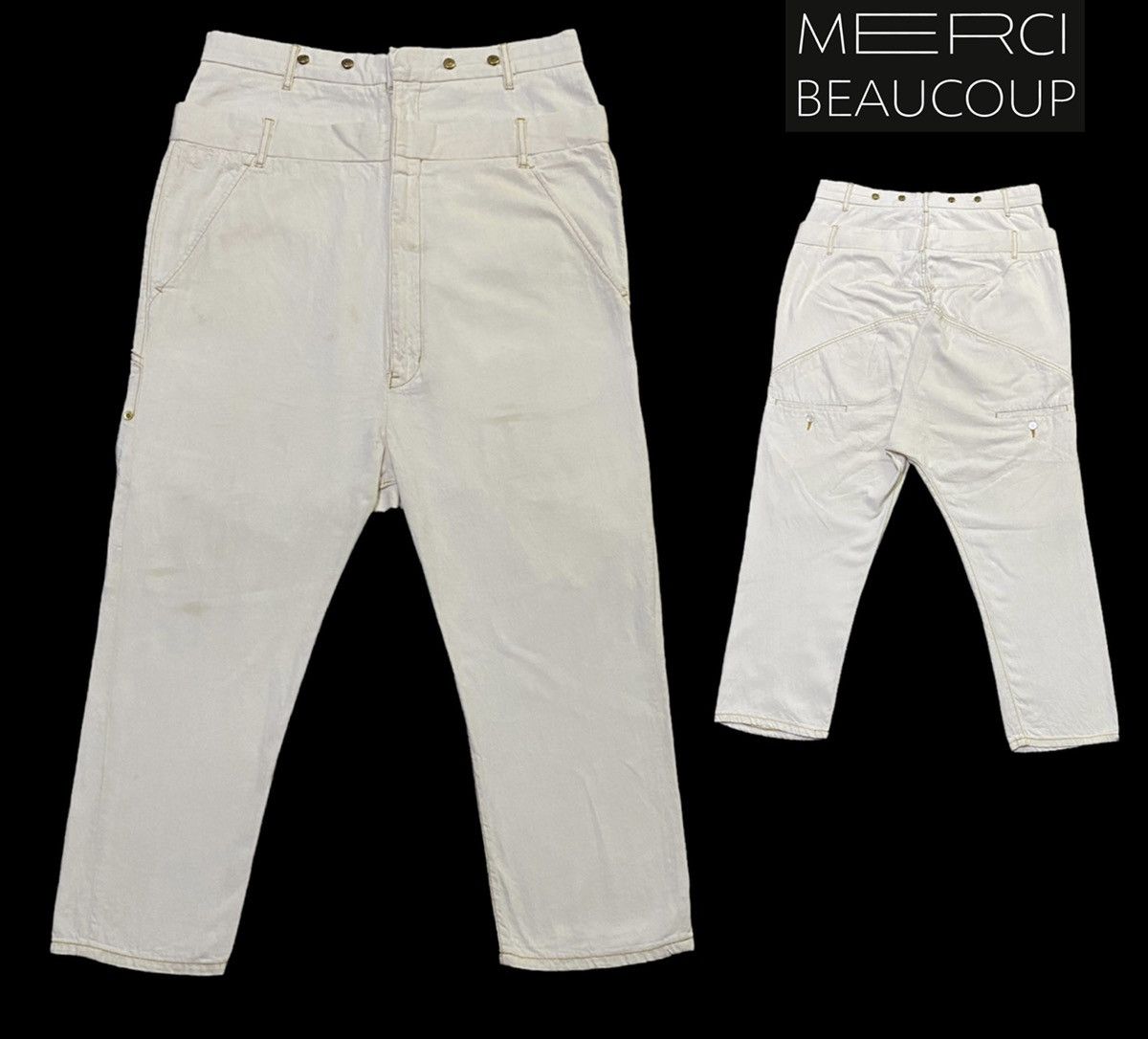 mercibeaucoup Mercibeaucoup Drop Crotch Trousers Pants Size US 34 / EU 50 - 1 Thumbnail
