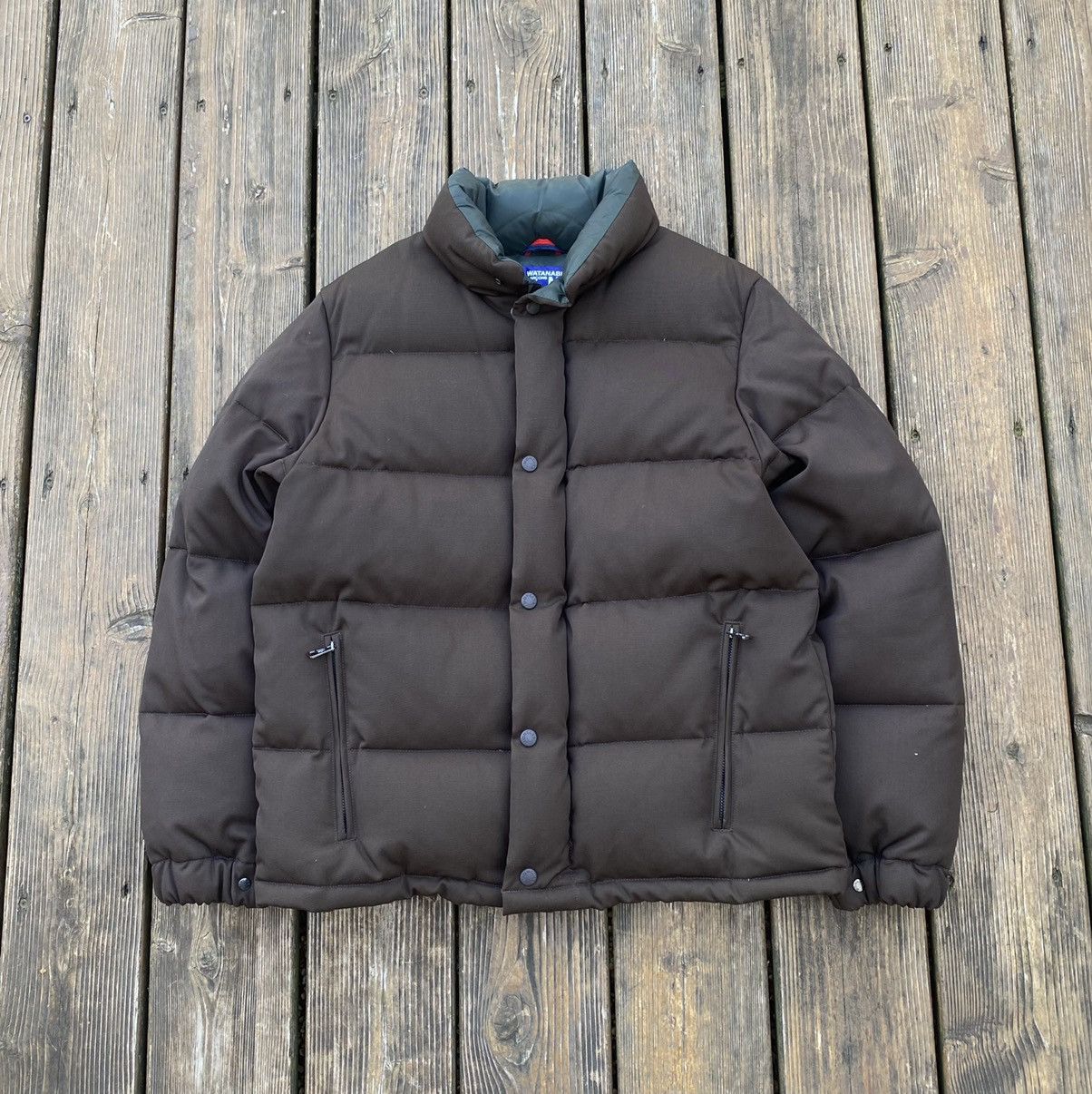 Junya Watanabe × Moncler Junya Watanabe x Moncler AD2004 brown down jacket  | Grailed