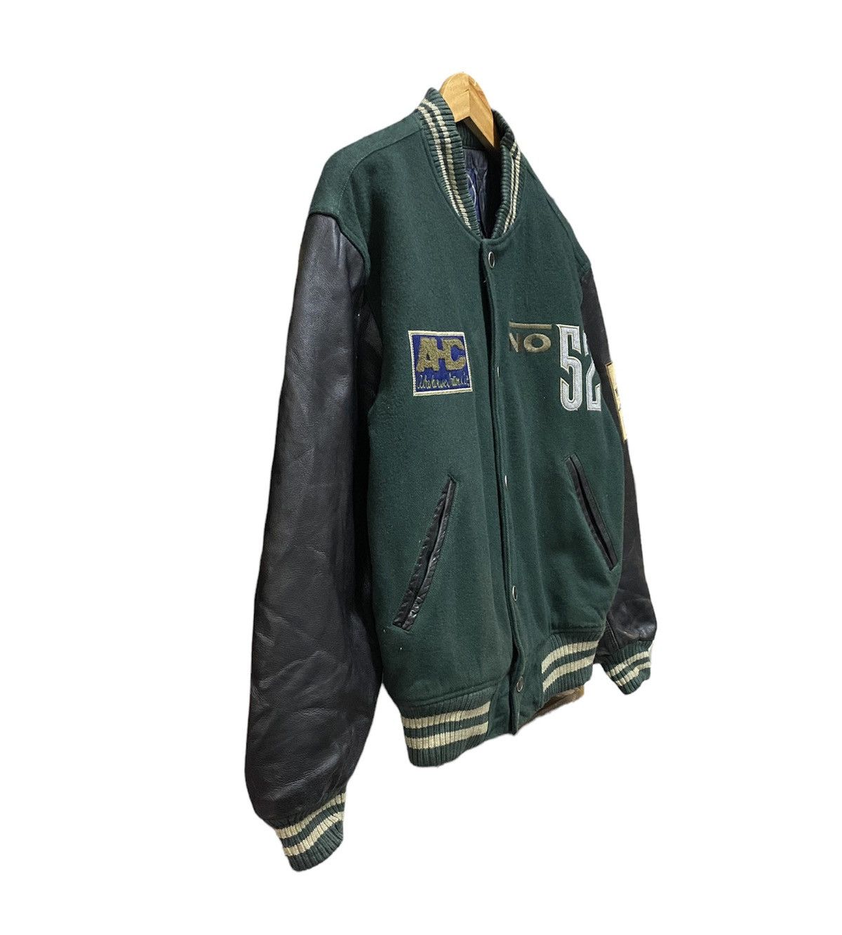 ABAHOUSE Vintage Abahouse Patches Varsity Leather Jacket Size US L / EU 52-54 / 3 - 4 Thumbnail