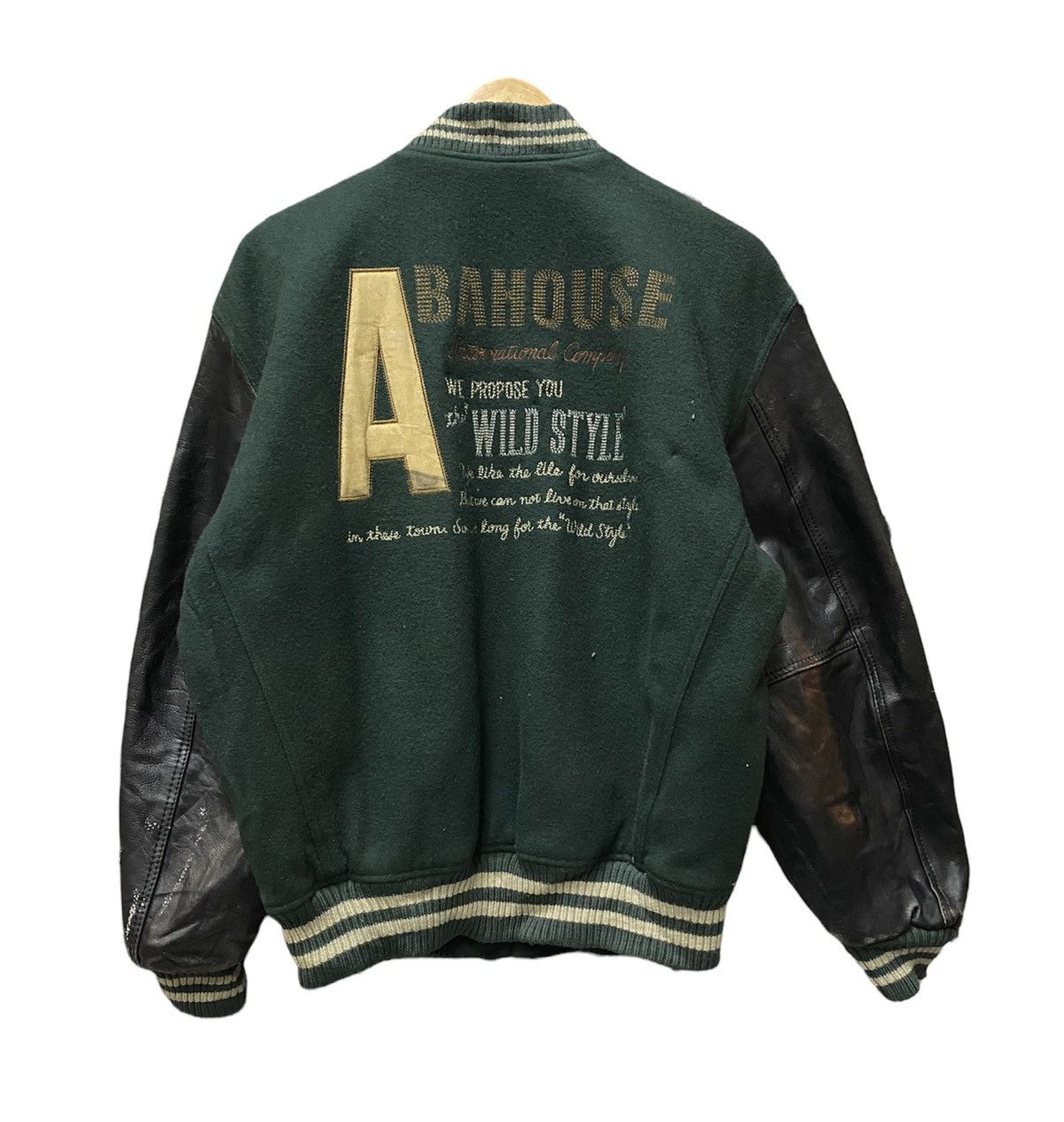 ABAHOUSE Vintage Abahouse Patches Varsity Leather Jacket Size US L / EU 52-54 / 3 - 5 Thumbnail