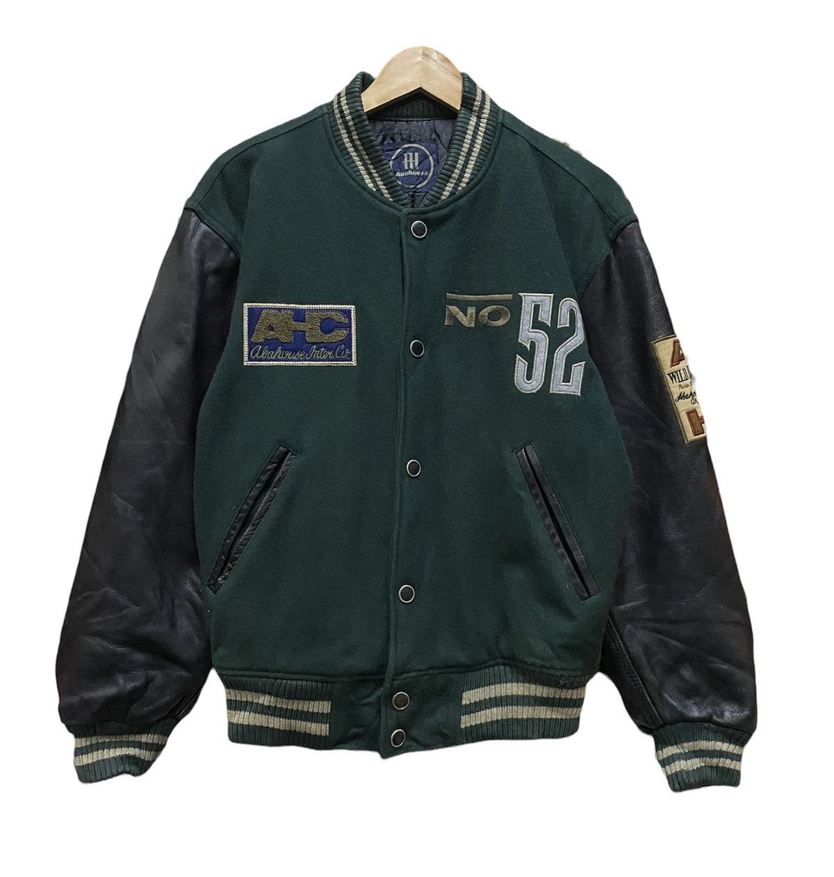 ABAHOUSE Vintage Abahouse Patches Varsity Leather Jacket Size US L / EU 52-54 / 3 - 2 Thumbnail