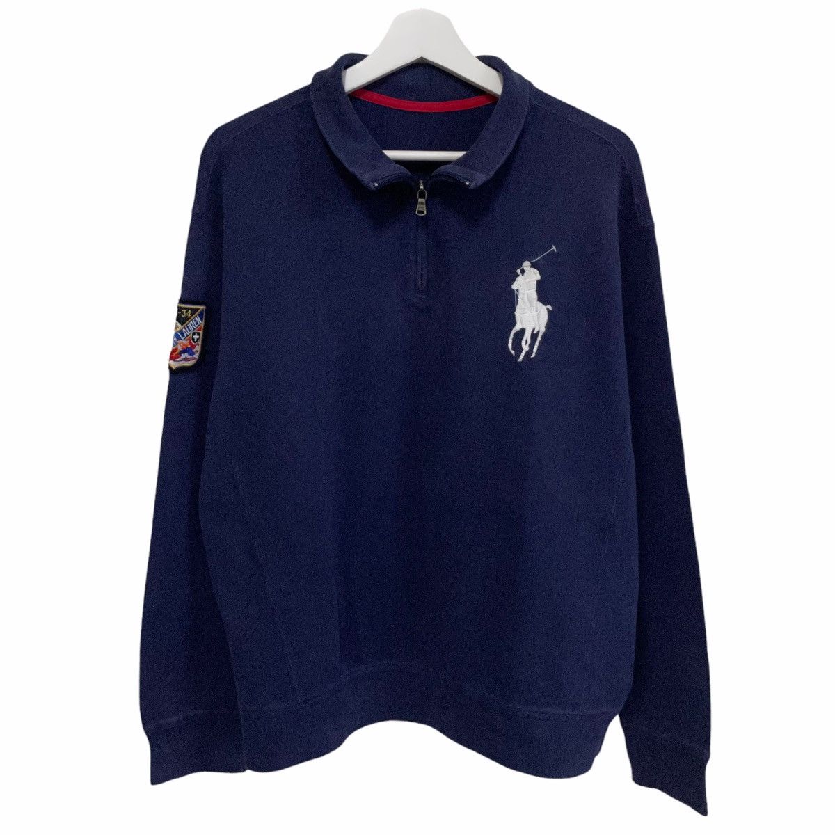 VTG POLO RALPH LAUREN HALFZIP SWEATSHIRT BIG PONY