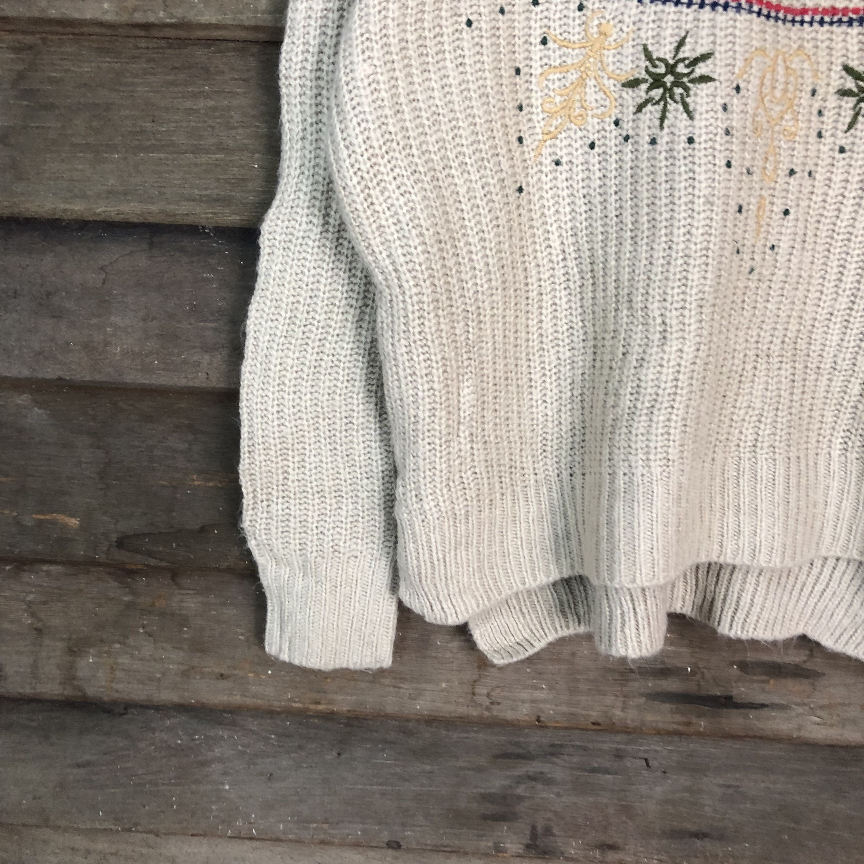 Vintage Moca art embrodery streetwear Brown Knitwear #012 Size US M / EU 48-50 / 2 - 4 Thumbnail