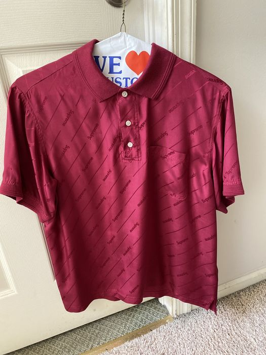 Supreme Supreme Jacquard Logo Silk Polo | Grailed