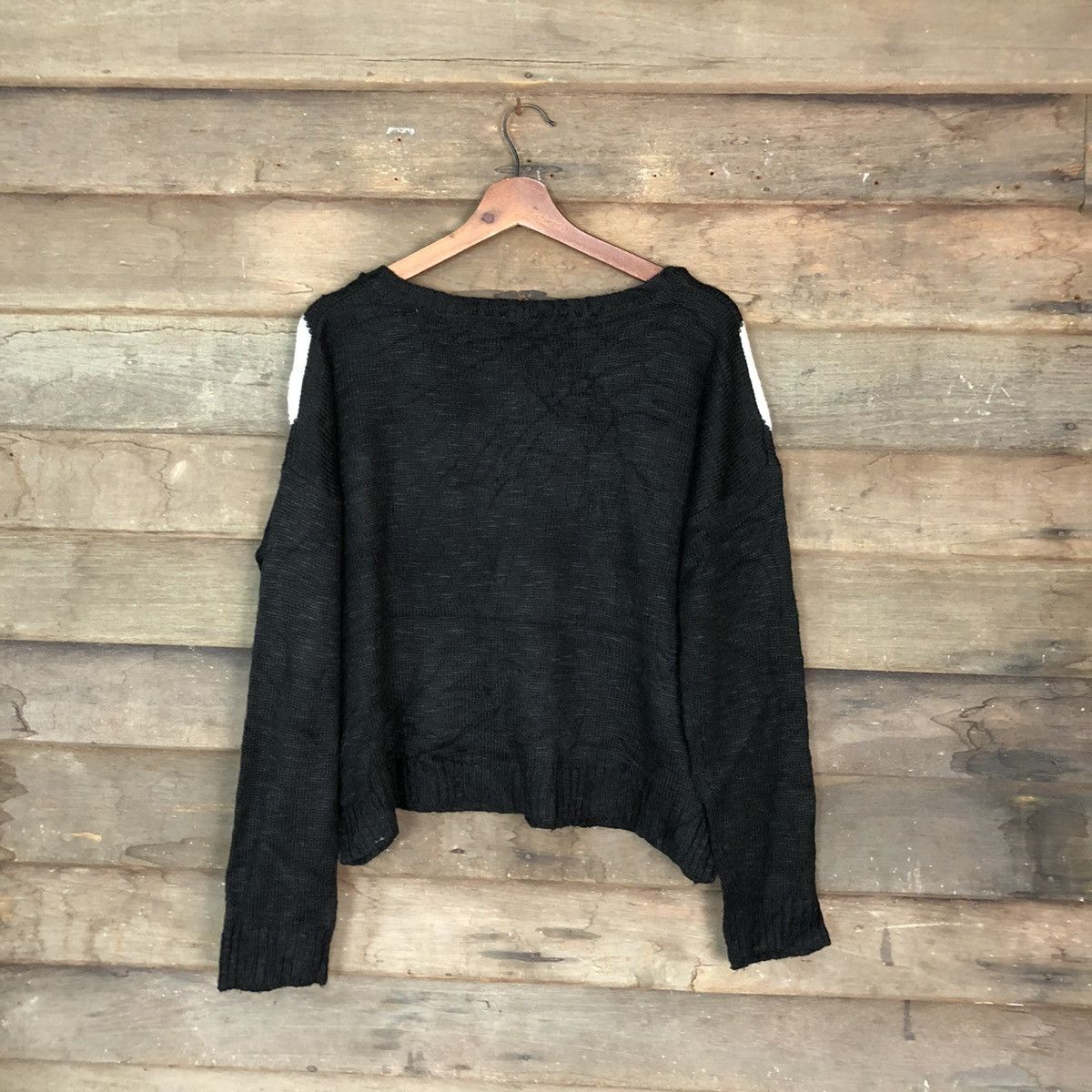 Japanese Brand Sorriders Vintage diamond Black White Knitwear #004 Size US M / EU 48-50 / 2 - 8 Thumbnail