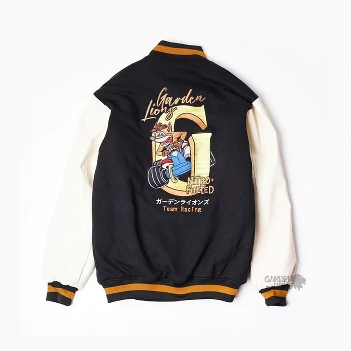 Bomber Jacket Varsity jacket cartoon racing nitro embroidery | Grailed