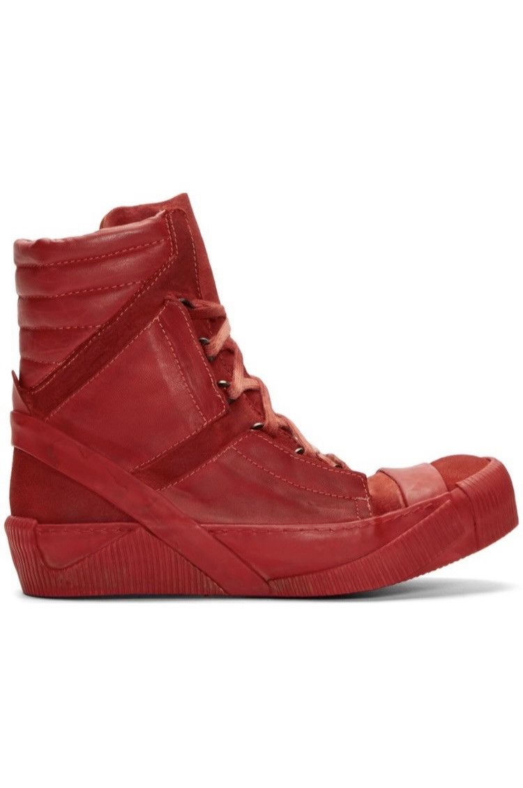 Boris Bidjan Saberi Bamba Red horse Leather Sneakers