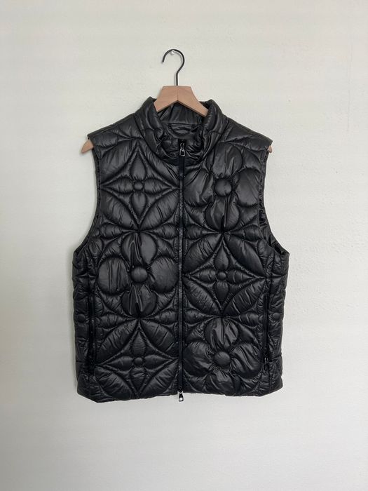 Louis Vuitton Men's LVSE Padded Monogram Flower Vest Polyester Black  205760195