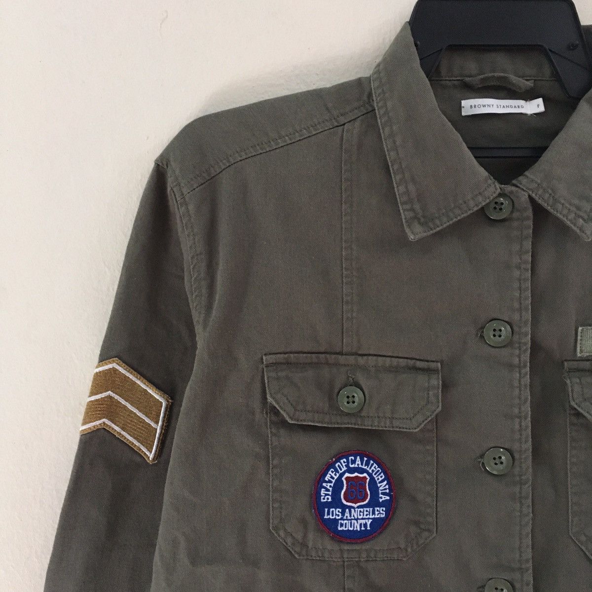 Japanese Brand Japanese Brand Olive Green Military Army Shirt Size US S / EU 44-46 / 1 - 3 Thumbnail