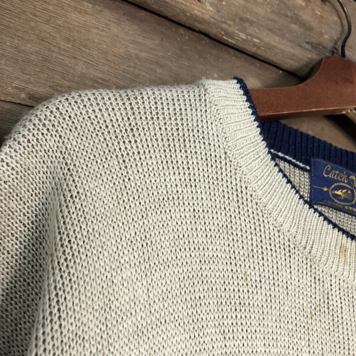 Homespun Knitwear Catch On Brown vintage stripe japan Knitwear #008 Size US L / EU 52-54 / 3 - 9 Thumbnail