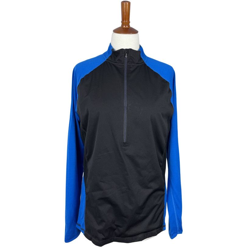 SmartWool 1/2 Zip Merino Wool Blue Black Size Medium