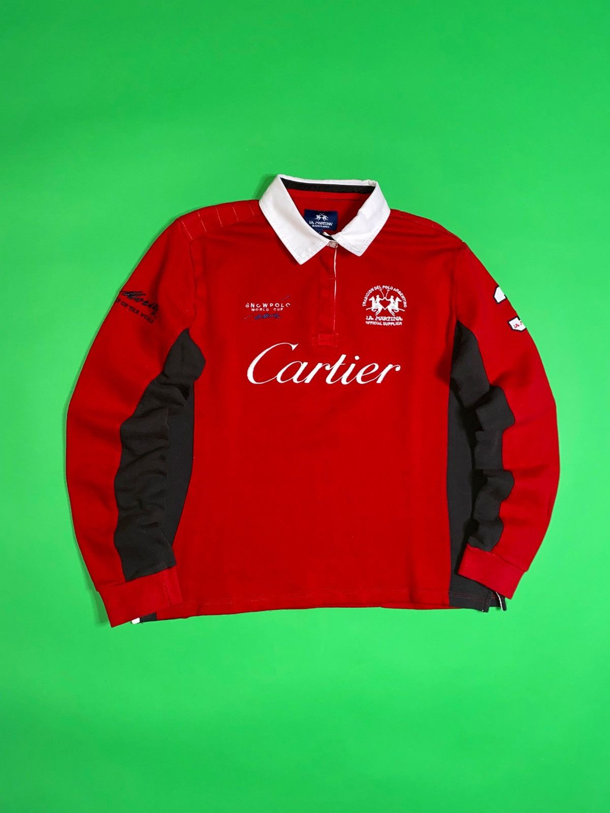 Cartier La Martina Vintage Vintage Cartier La Martina Logo Embroidery Rugby Polo Grailed