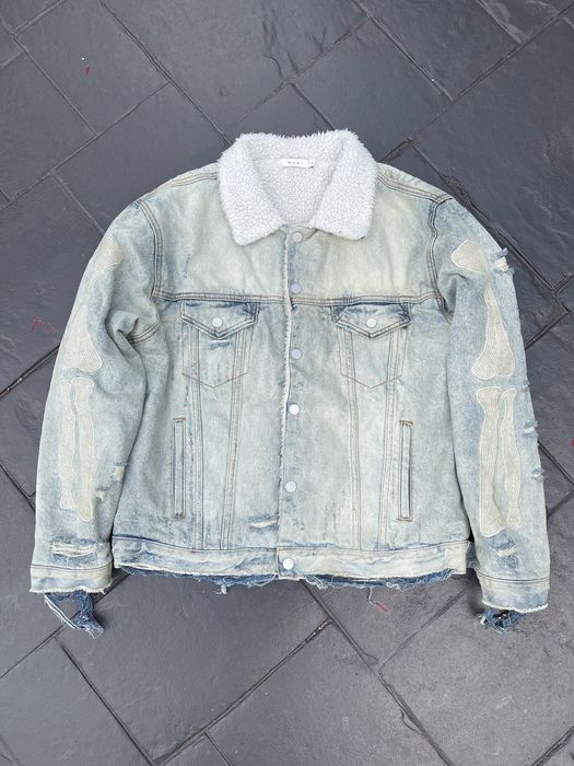 mnml /SHERPA DENIM TRUCKER JACKET L.XL-