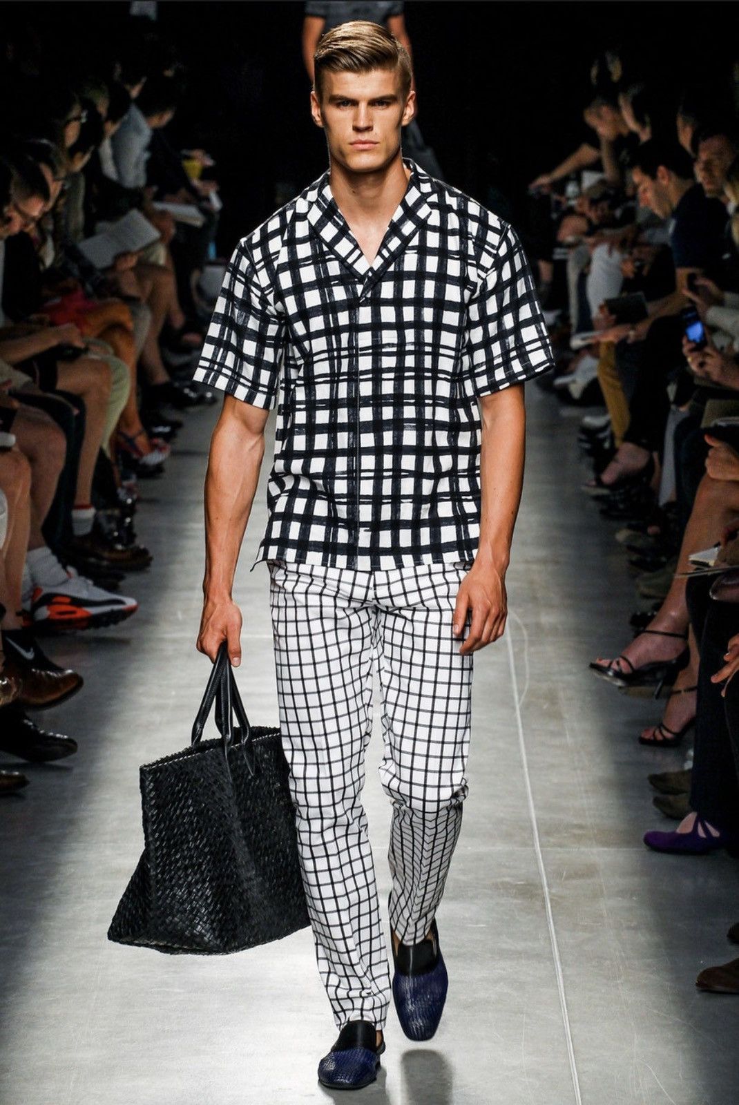 Bottega Veneta Bottega Veneta Super Rare Runway Check Pants Size US 33 - 1 Thumbnail