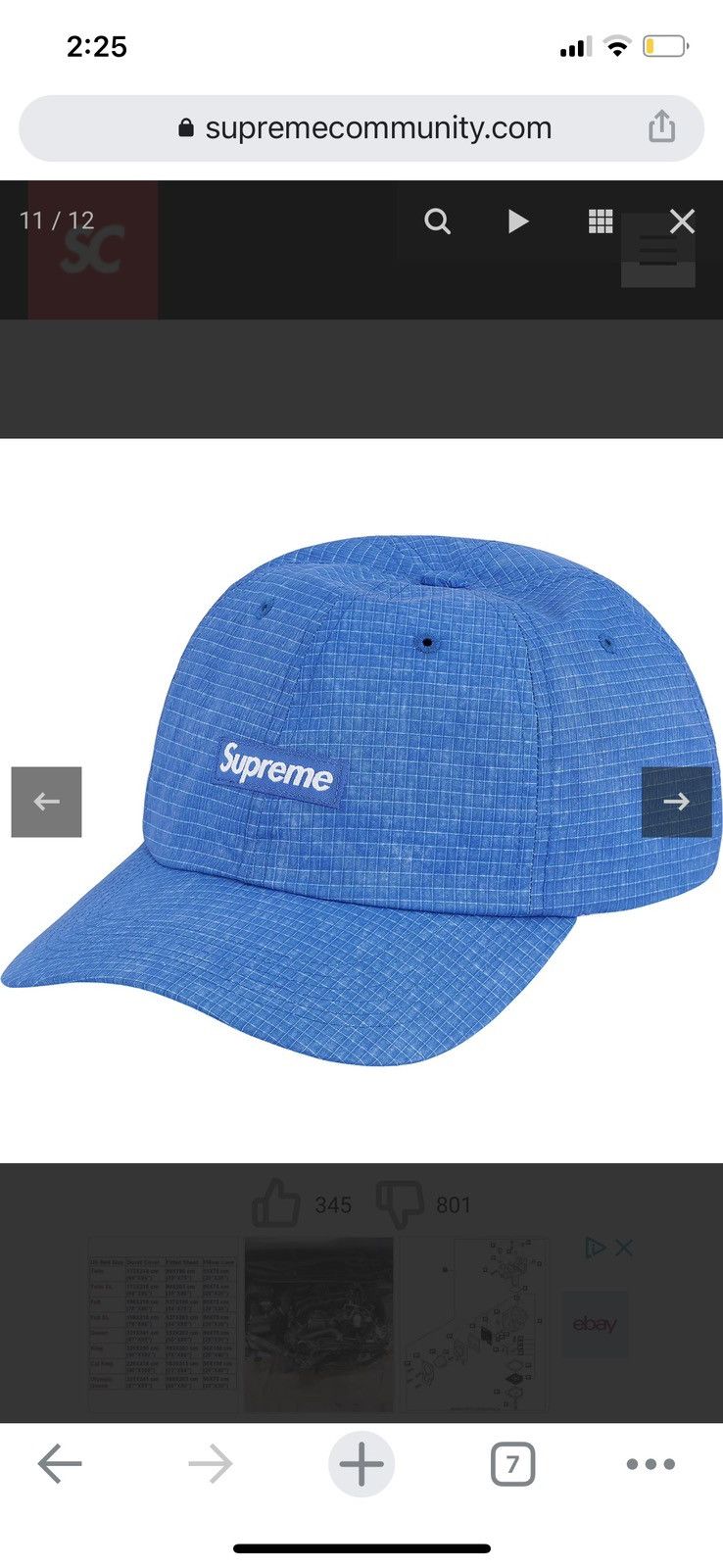 Supreme Supreme Faded Ripstop 6 Panel Hat | Grailed