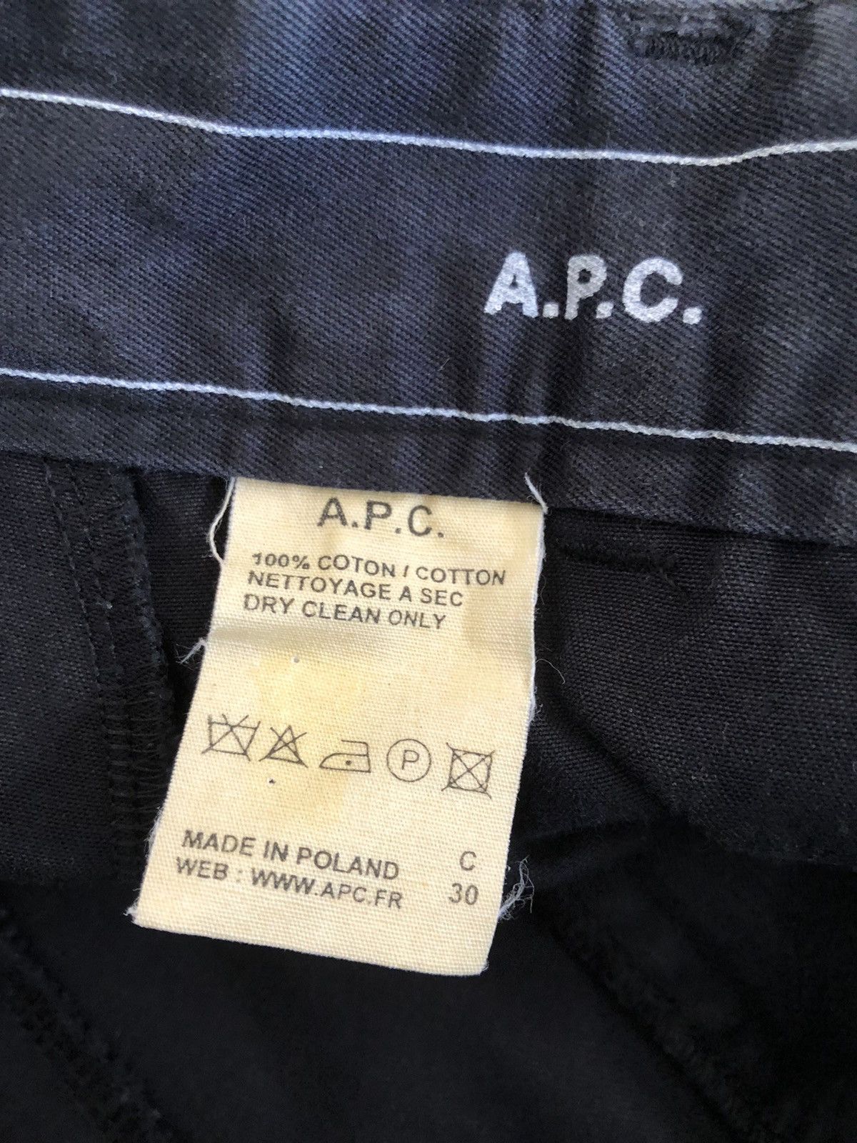 A.P.C. Vintage A.P.C. Made in Poland Sun Faded Black Trouser Pant Size US 30 / EU 46 - 22 Thumbnail