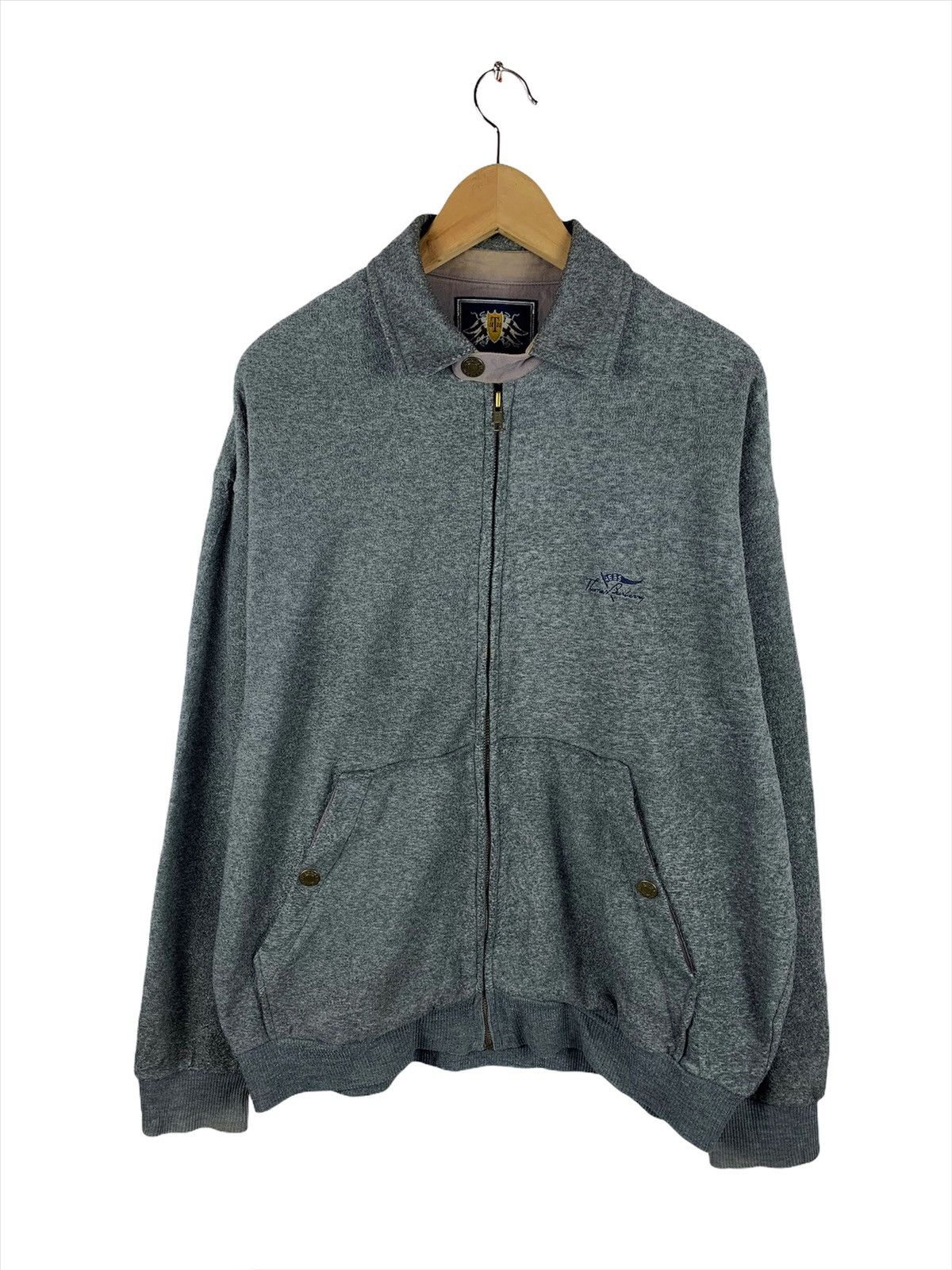 Rare!!! Vintage Thomas Burberry Zipper Sweater