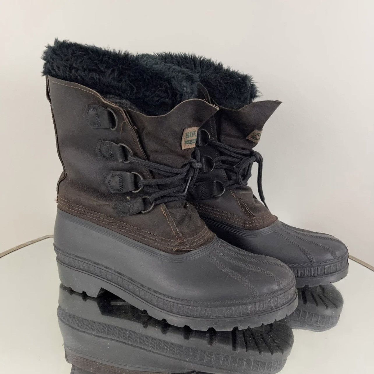 Sorel men’s Kingston Peak brown leather winter boots Sorel NM1567 Kingston Peak men main image 3