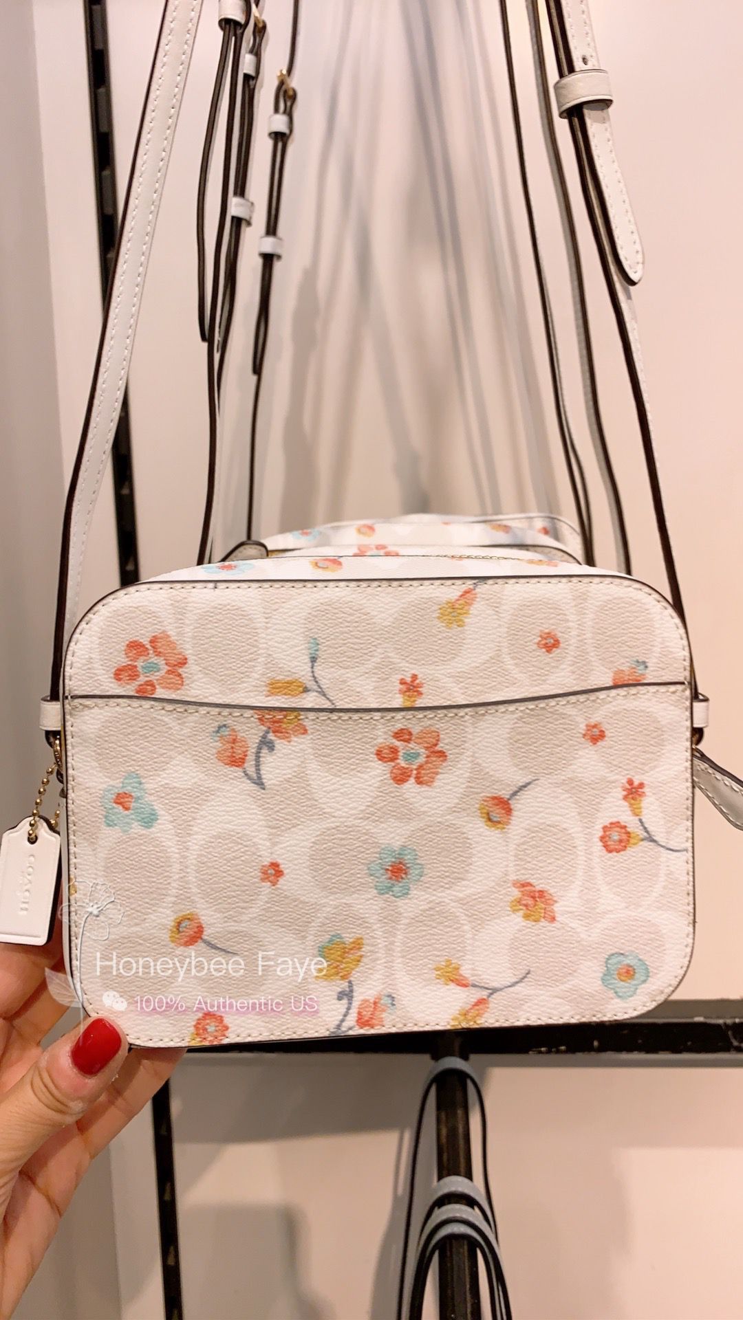 【COACH】CAMERA BAG Coach Women's Top Zip Mini Camera Crossbody Bag with