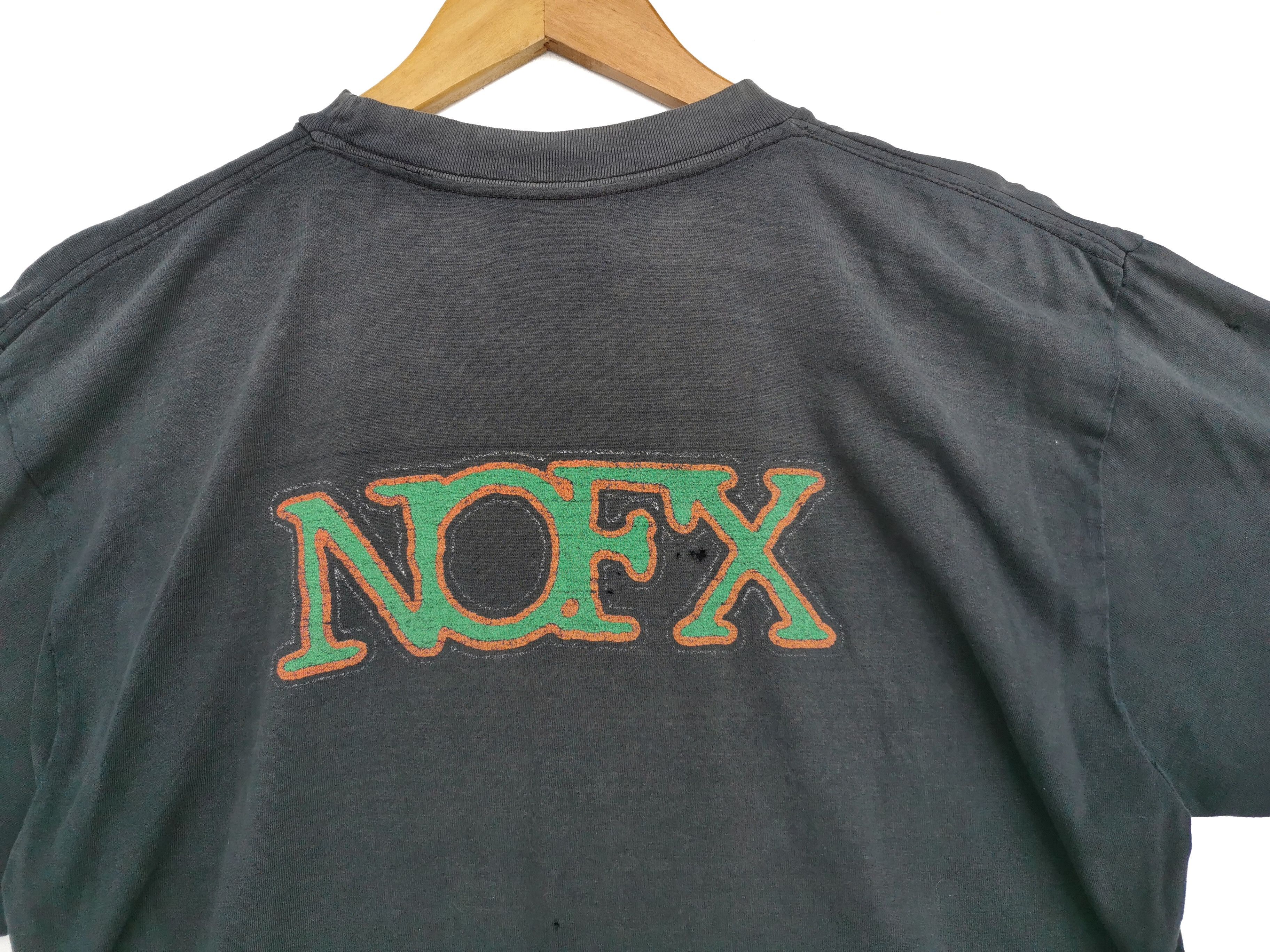 Band Tees × Vintage 🔥Mega Rare🔥Vintage 1995 NOFX x THRASHER Hard To Find T-Shirt Size US L / EU 52-54 / 3 - 3 Thumbnail