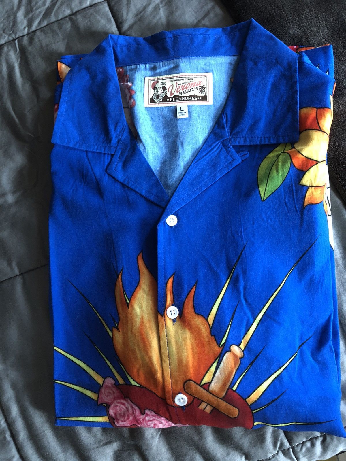 Pleasures Pleasures Gangster Romeo + Juliet Camp Shirt Size US L / EU 52-54 / 3 - 5 Thumbnail