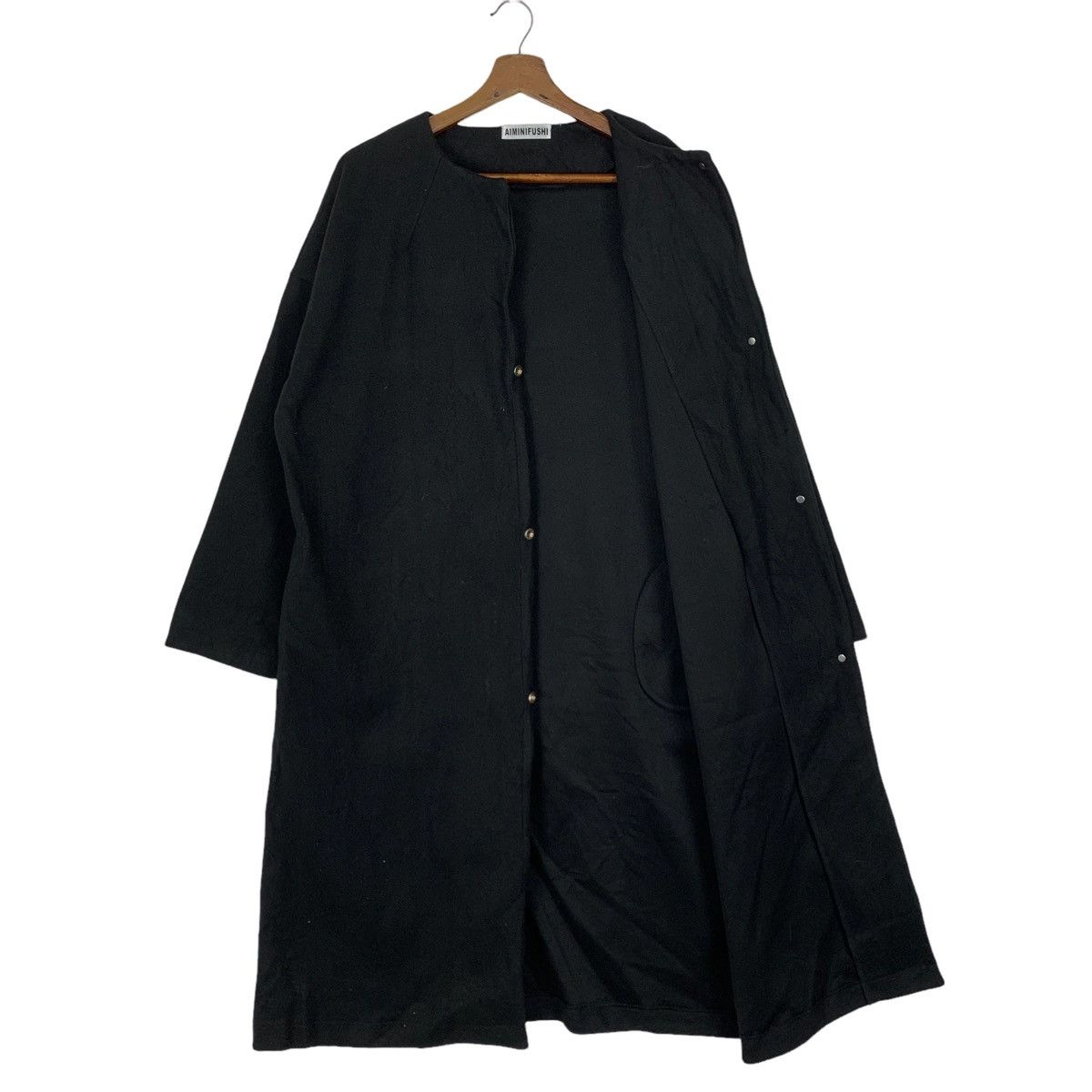 Japanese Brand Vintage Aiminifushi Wool Long Coat Jacket Size US L / EU 52-54 / 3 - 4 Thumbnail