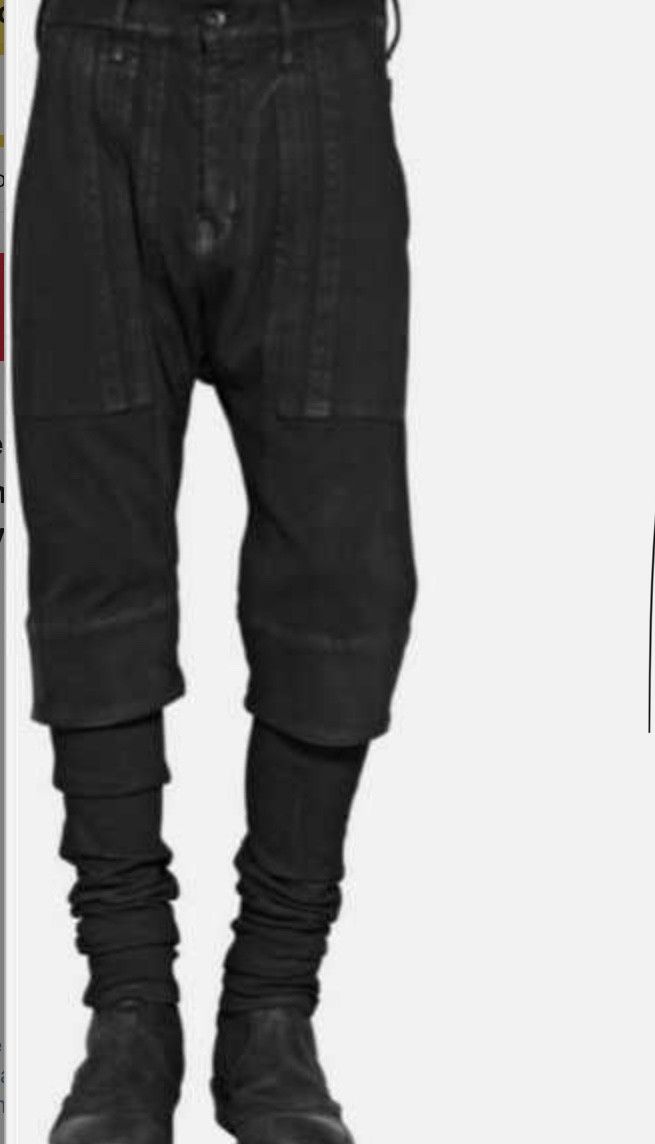 Julius Julius [rare] sample black waxed denim pants Size US 30 / EU 46 - 1 Thumbnail
