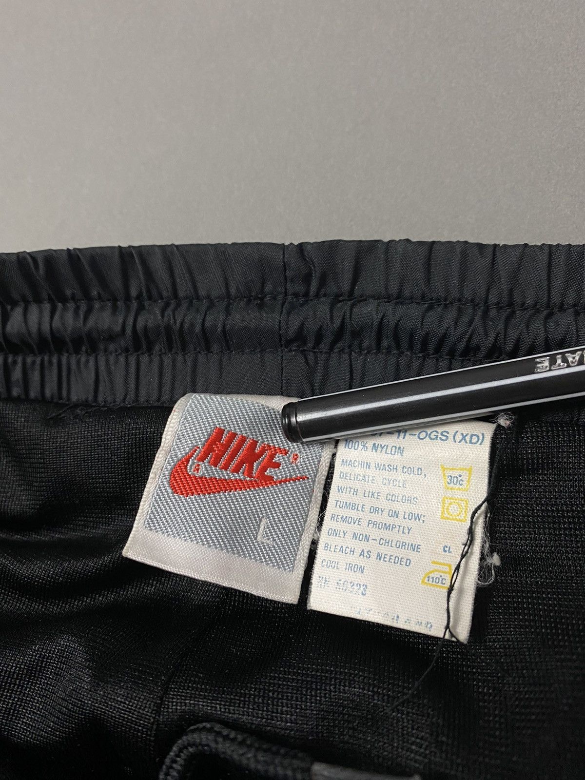 Nike × Vintage Rare 80s Nike vintage black / blue track pants small logo Size US 32 / EU 48 - 6 Thumbnail