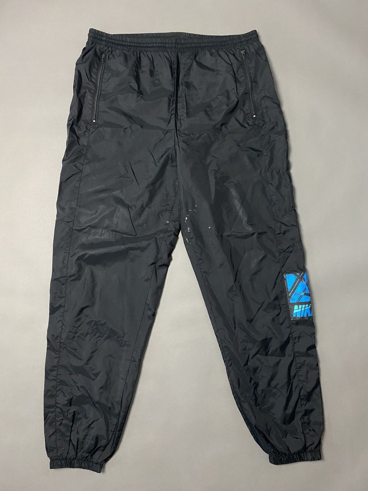 Nike × Vintage Rare 80s Nike vintage black / blue track pants small logo Size US 32 / EU 48 - 1 Thumbnail