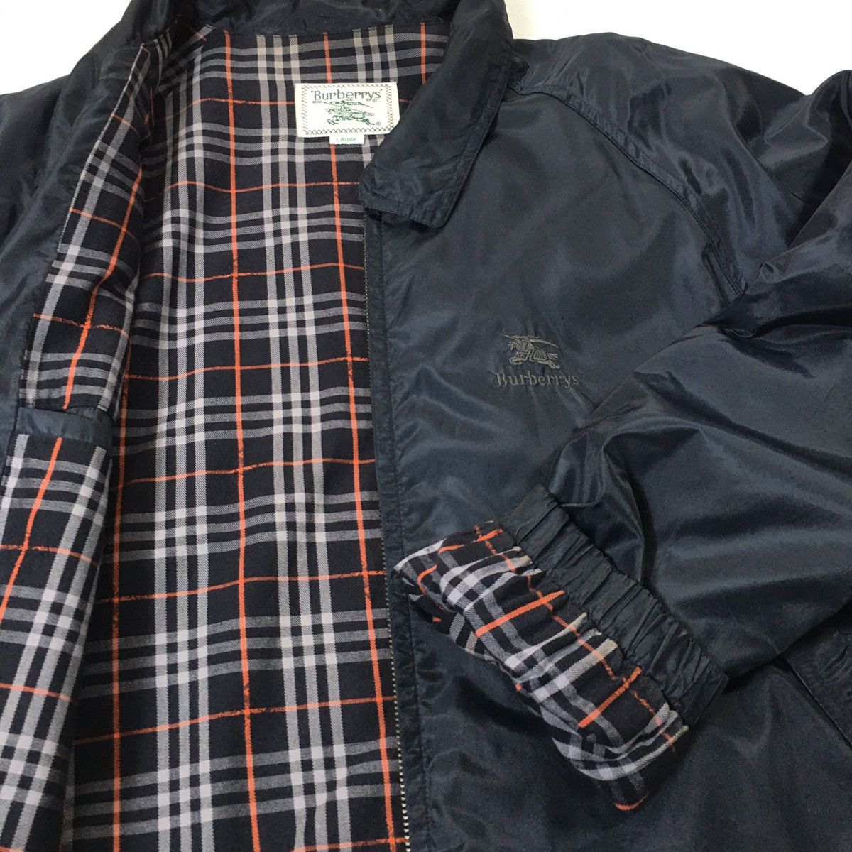Burberry × Burberry Prorsum × Vintage Vintage Burberrys Nova Check Lining Zipper Light Jacket Size US L / EU 52-54 / 3 - 6 Thumbnail
