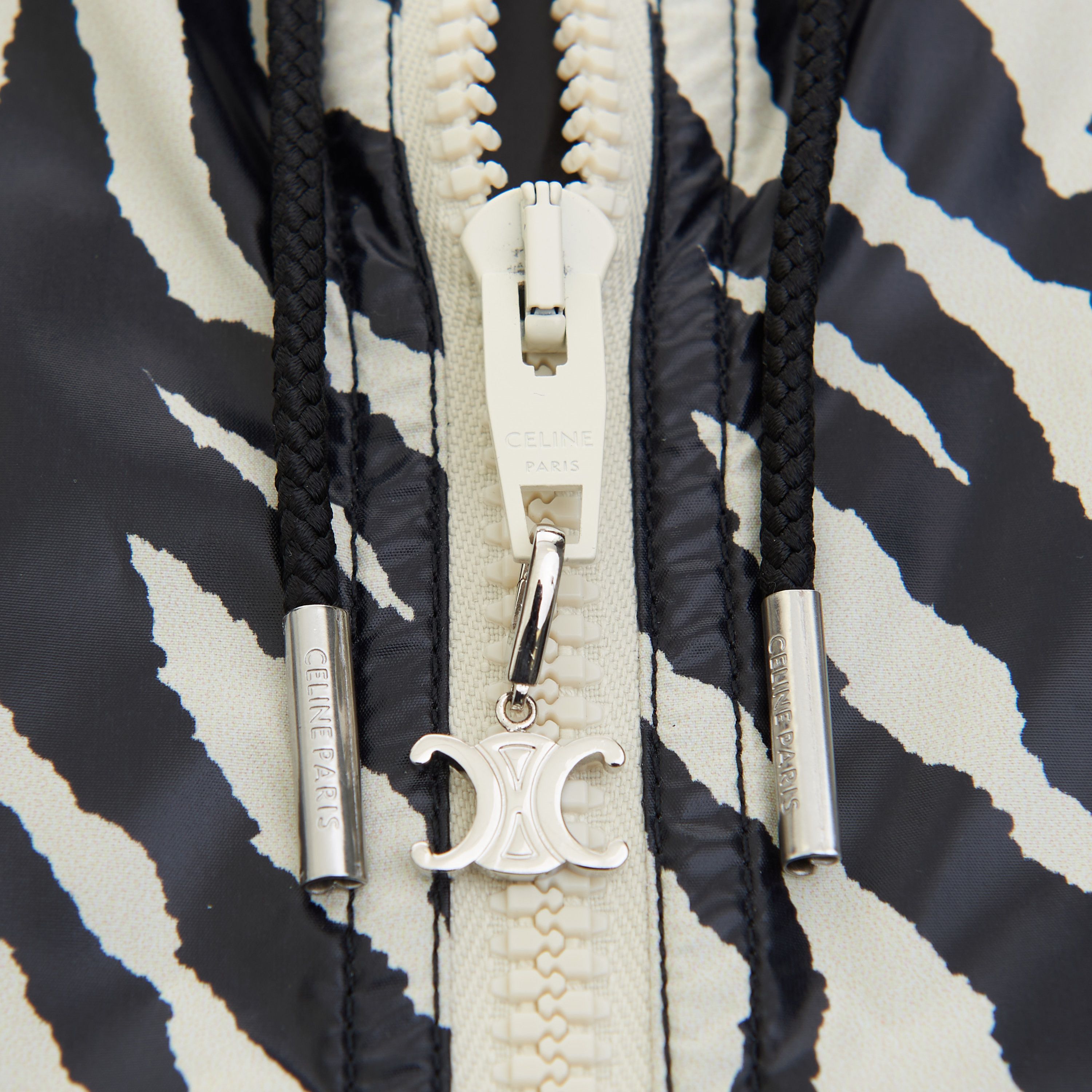 Celine Loose Cut Jacket With Zebra Look & Nylon Coating Size US M / EU 48-50 / 2 - 13 Thumbnail