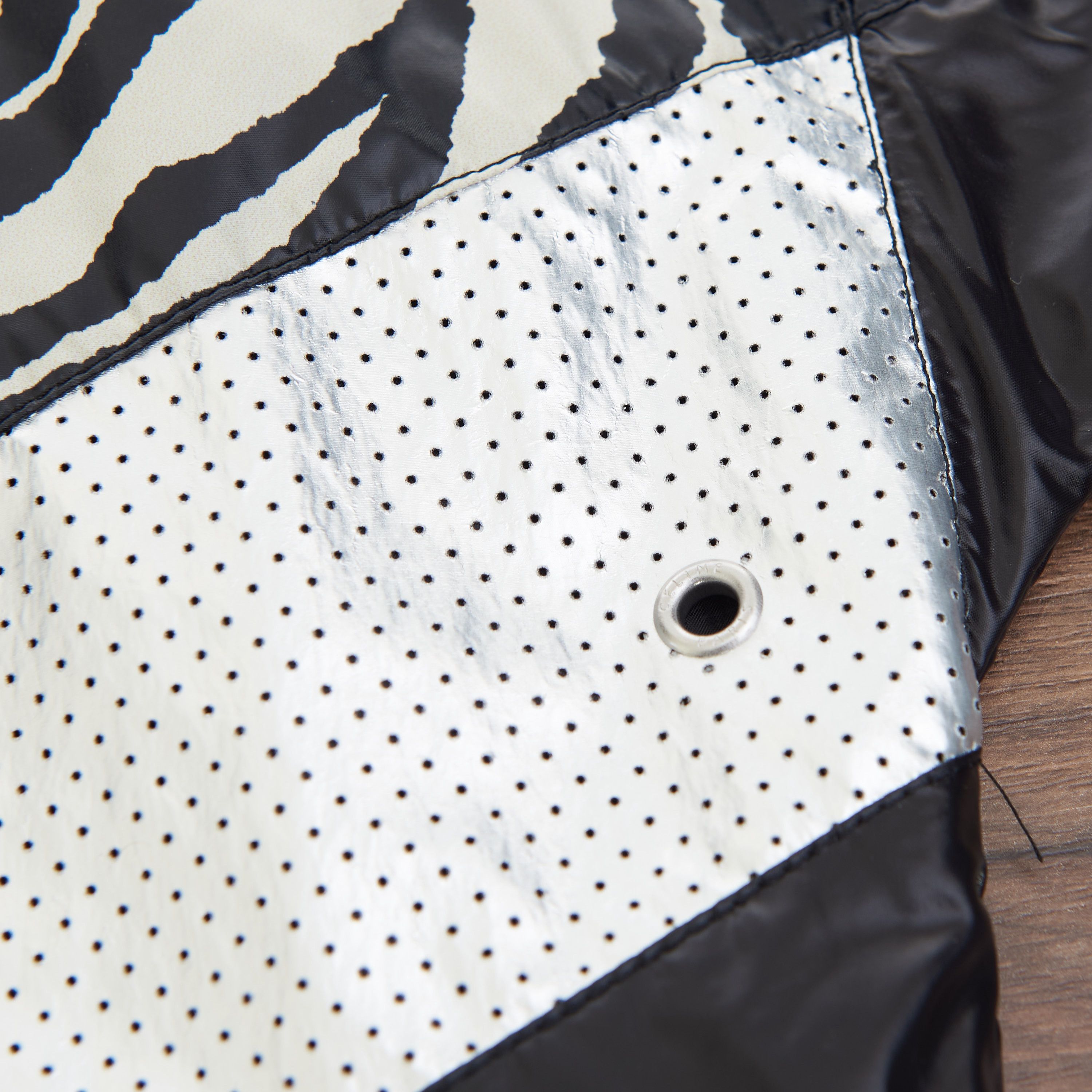 Celine Loose Cut Jacket With Zebra Look & Nylon Coating Size US M / EU 48-50 / 2 - 16 Thumbnail