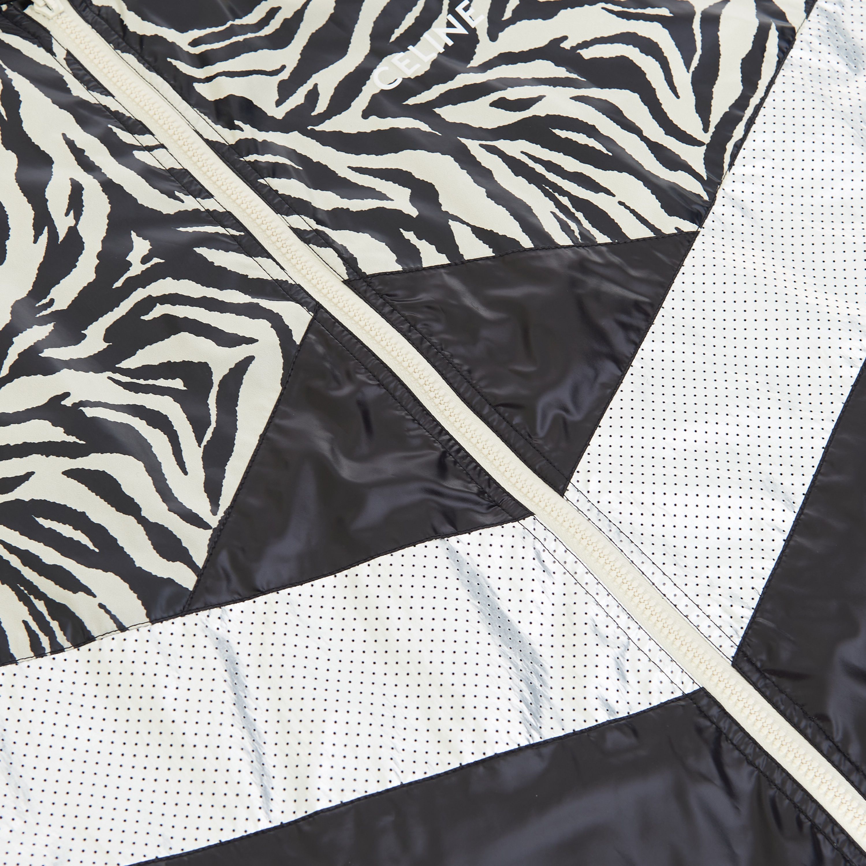 Celine Loose Cut Jacket With Zebra Look & Nylon Coating Size US M / EU 48-50 / 2 - 15 Thumbnail