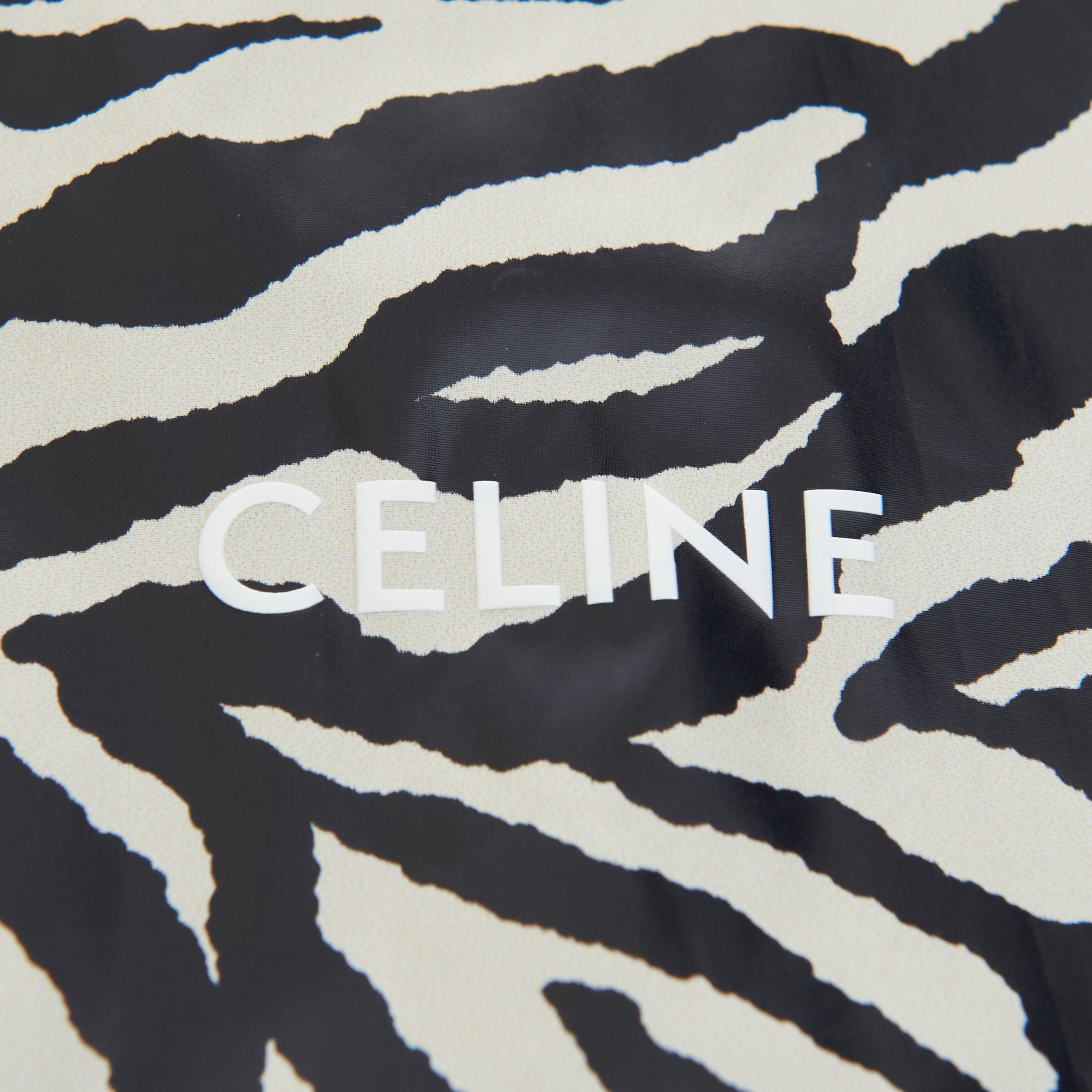 Celine Loose Cut Jacket With Zebra Look & Nylon Coating Size US M / EU 48-50 / 2 - 14 Thumbnail